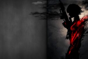 sniper artwork dark red 4k 1540754262