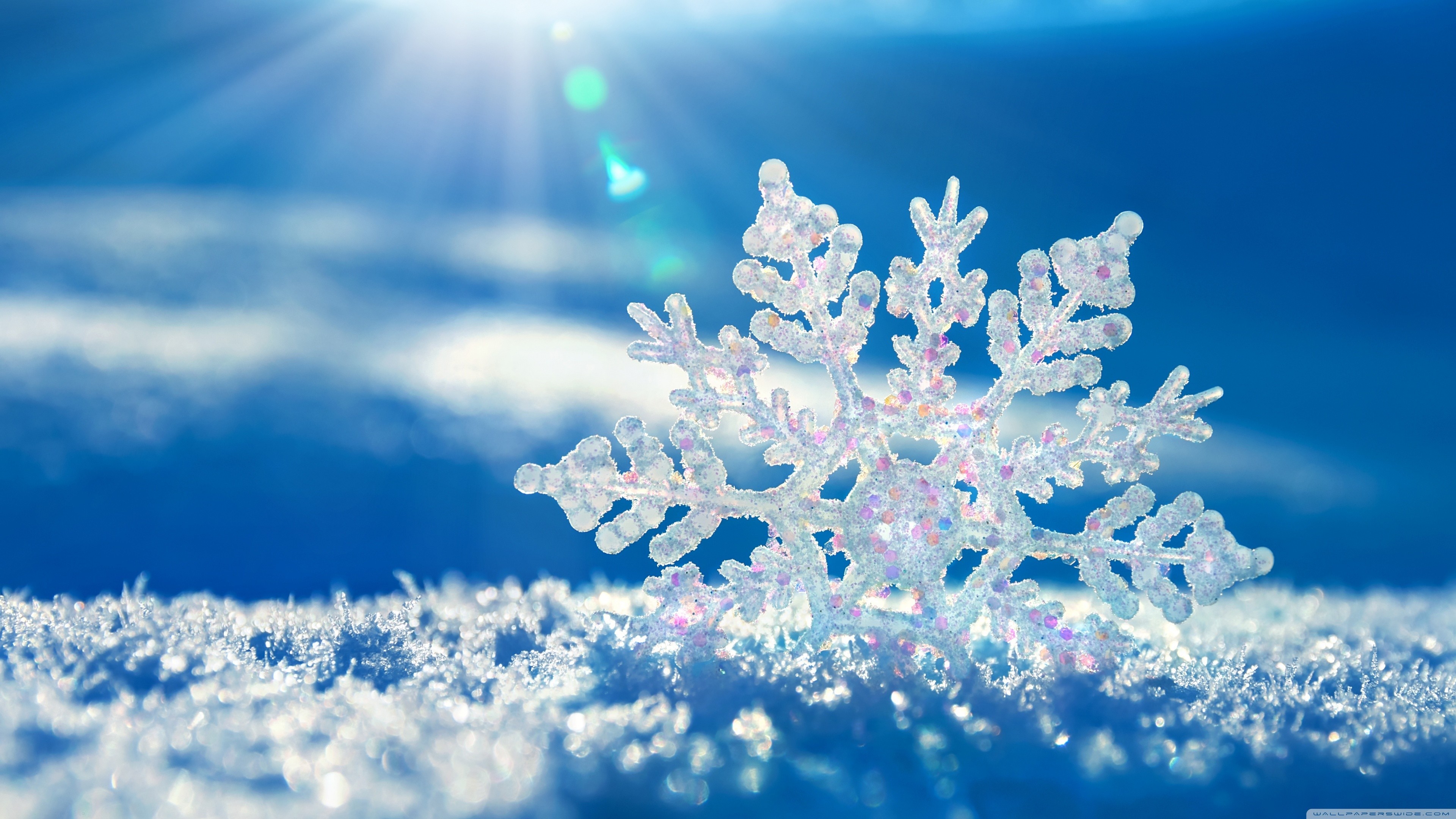 snowflakes background 4k 1540131104