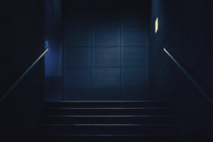 stairway dark lights minimalism 4k 1540755151