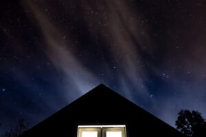 starry sky roof night window 4k 1540574336