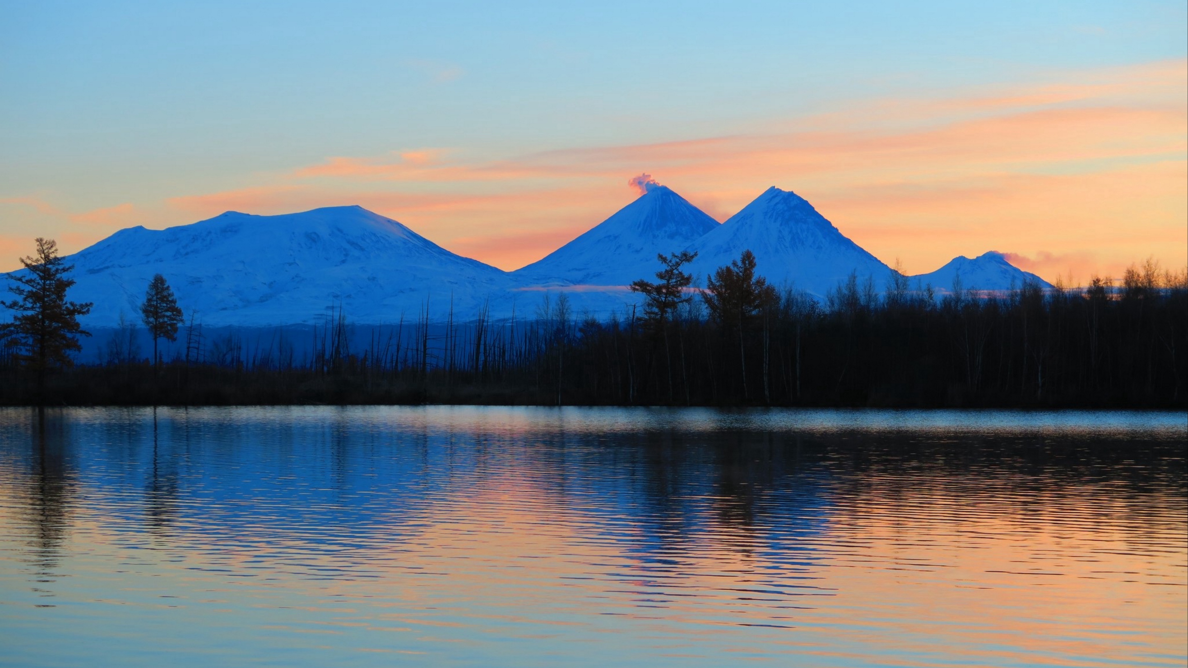 sunrise mountains lake landscape morning 4k 1540146093