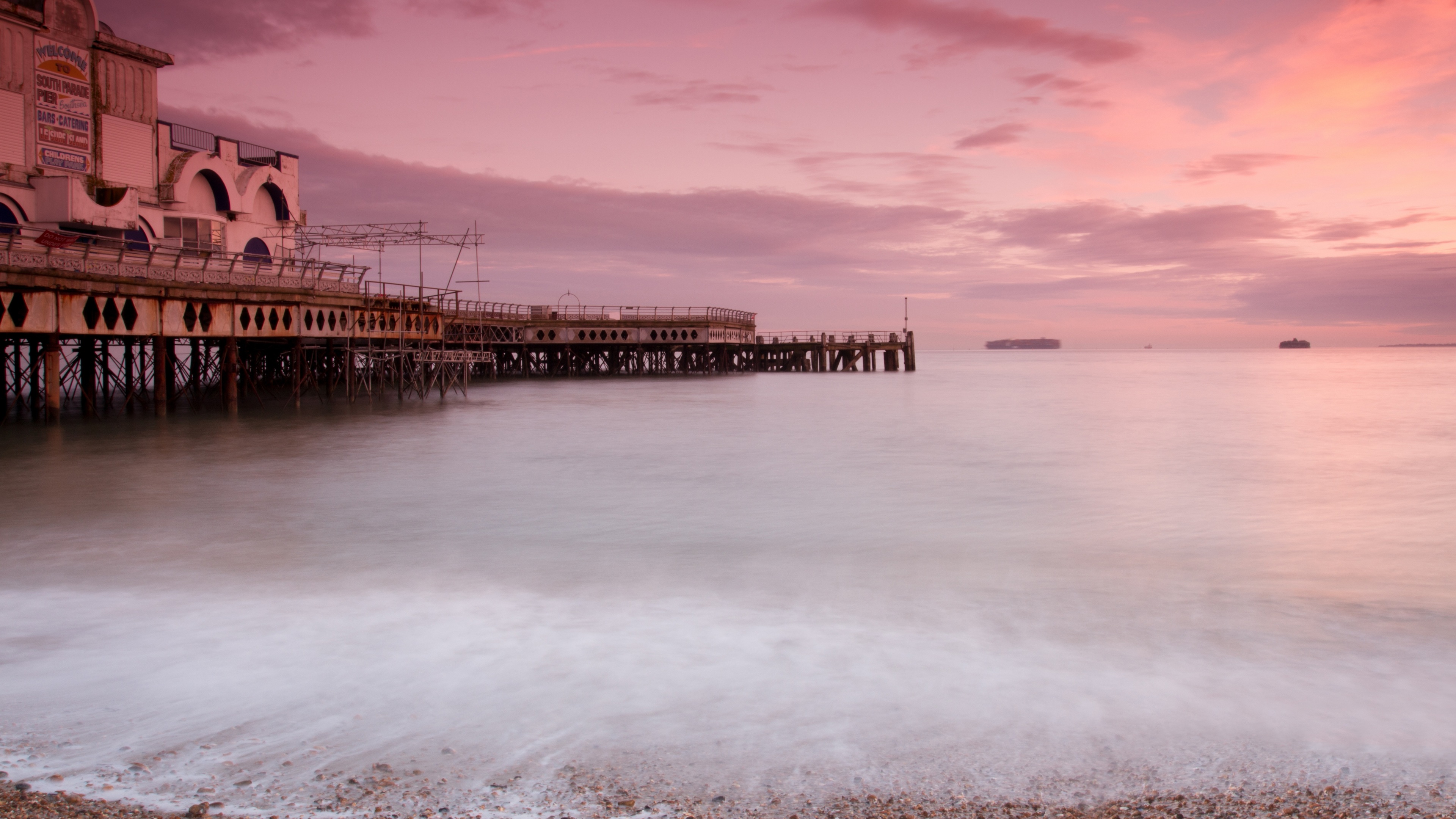 sunset shore beautiful sky nature 4k 1540134584