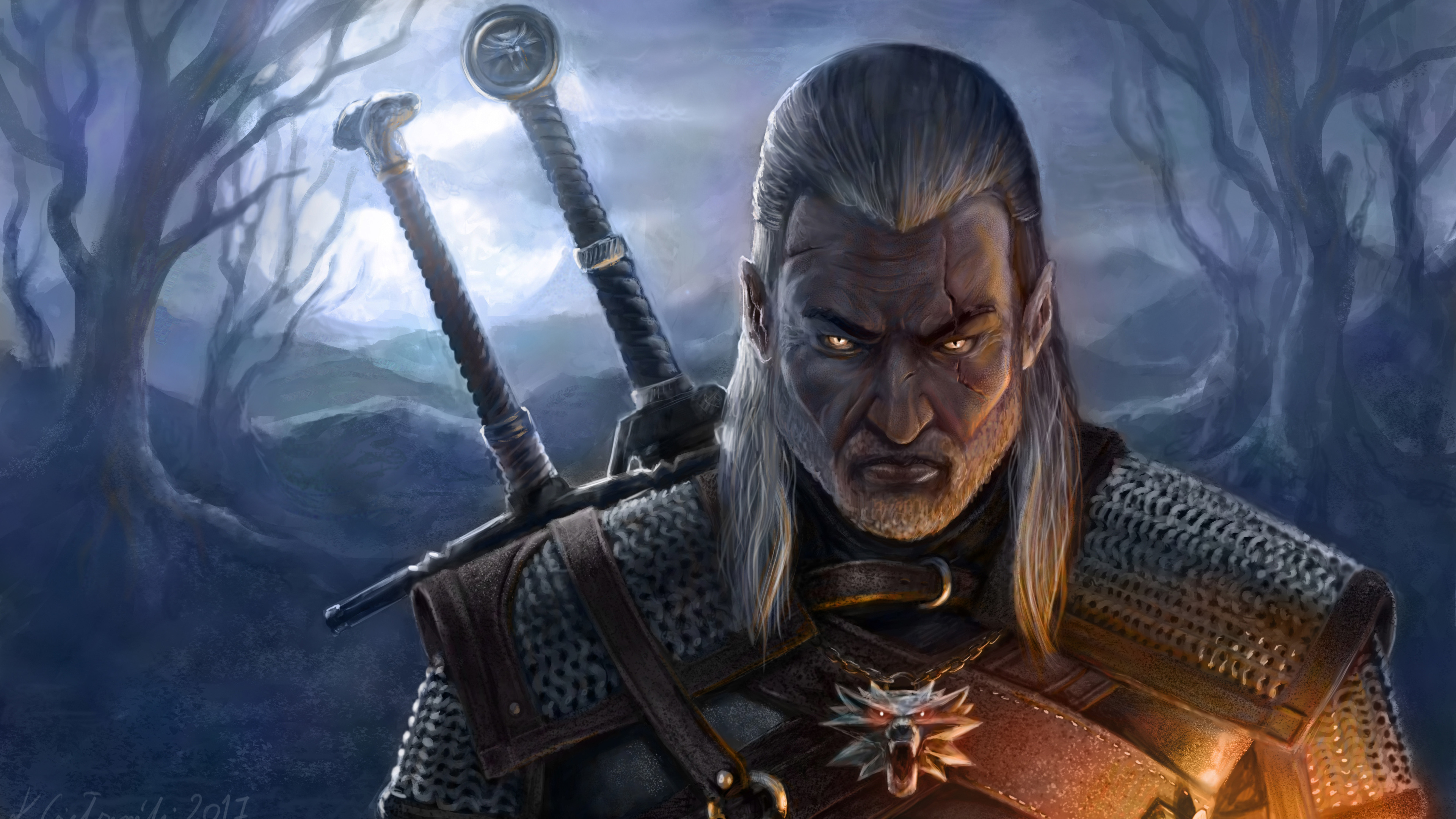 the witcher 5k artwork 1540982725