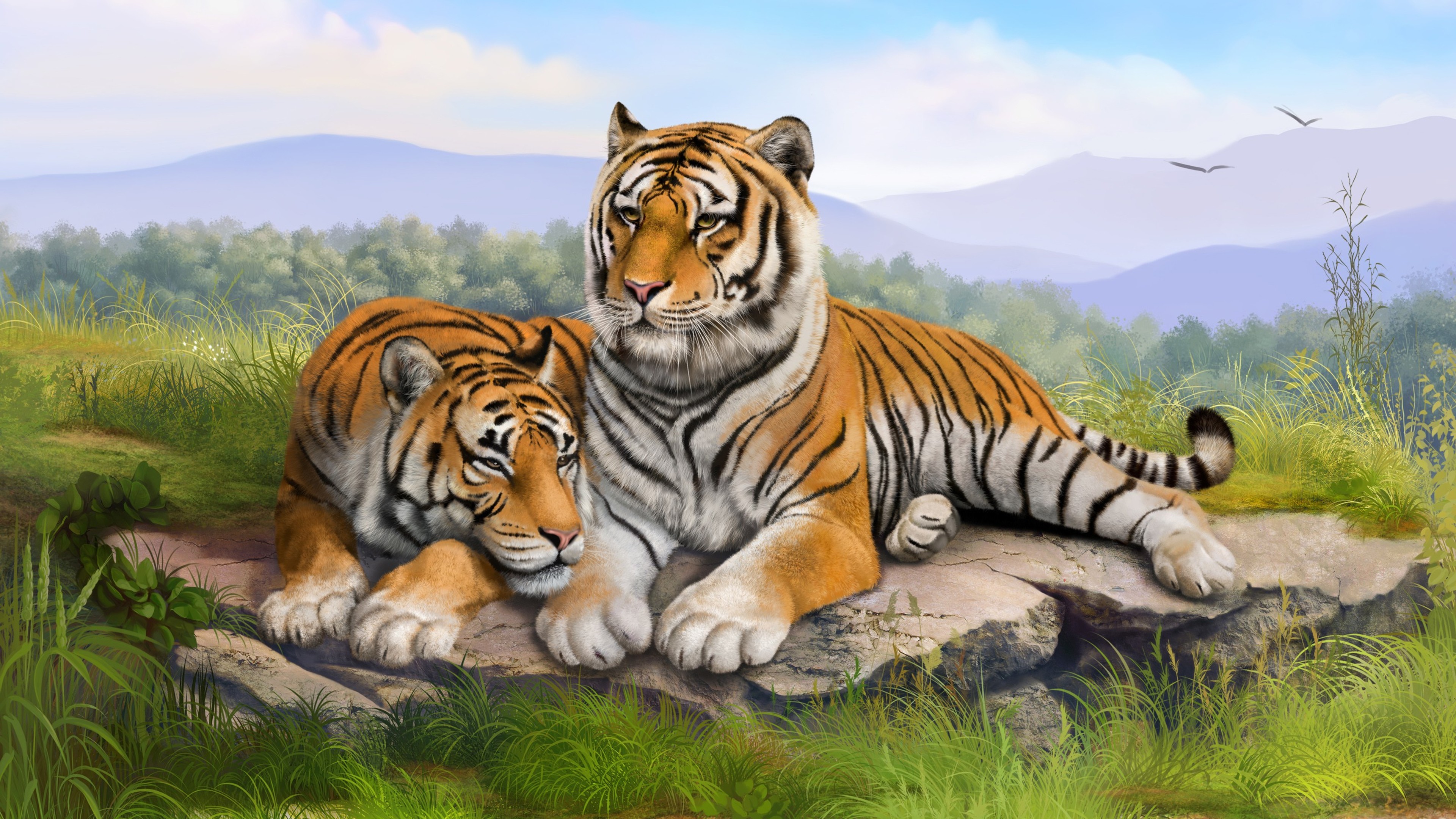 tigers art 4k 1540748507