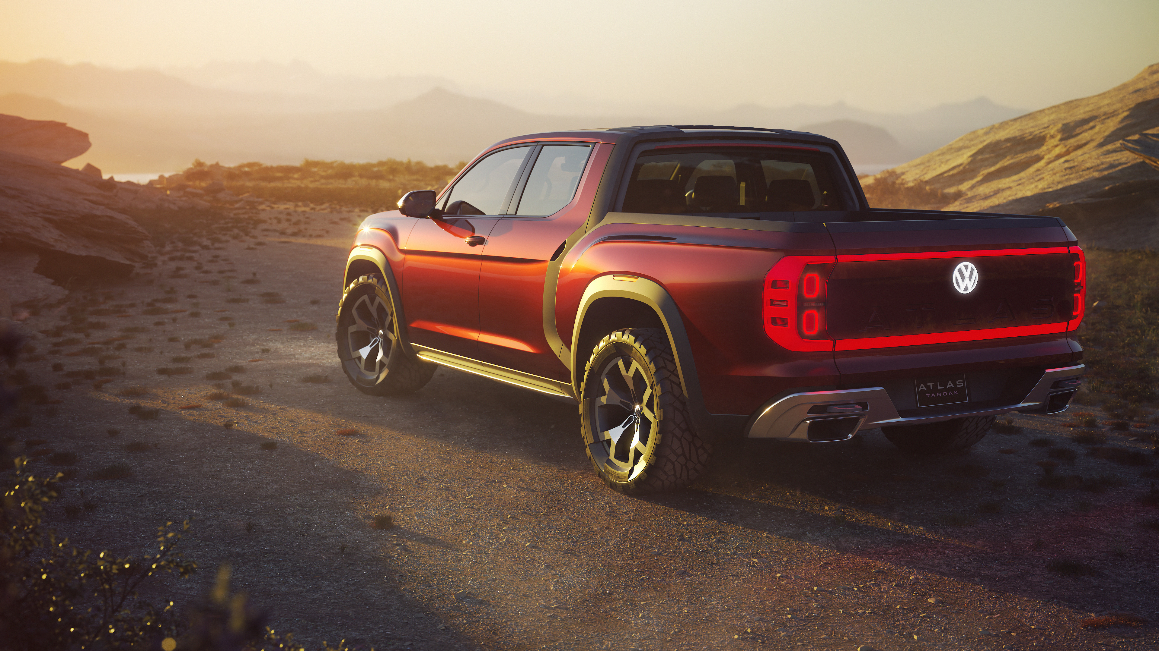 volkswagen atlas tanoak pickup truck concept 2018 rear 1539110402