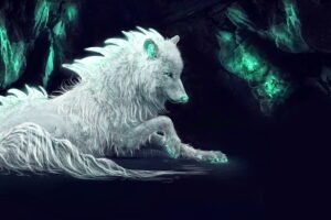 white wolf fan art 4k 1540750310