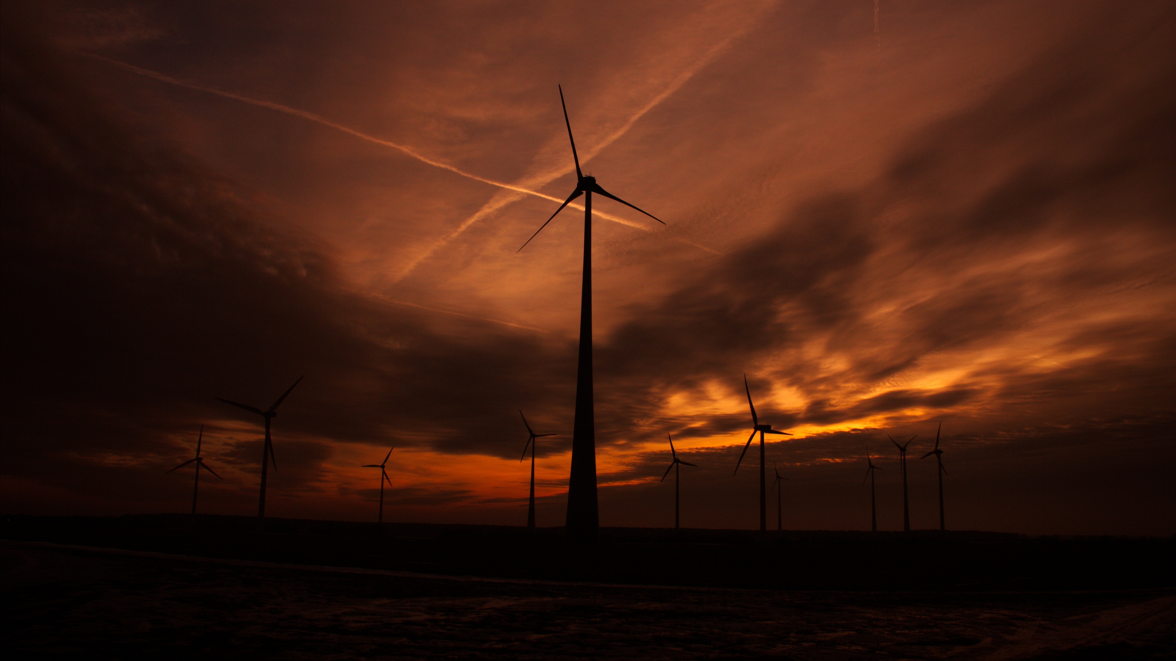 windmill sunset evening shadow 4k 1540134103