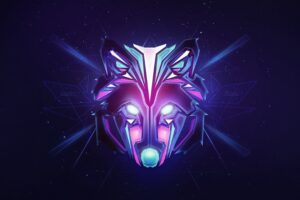 wolf colorful minimalism 4k 1540748493