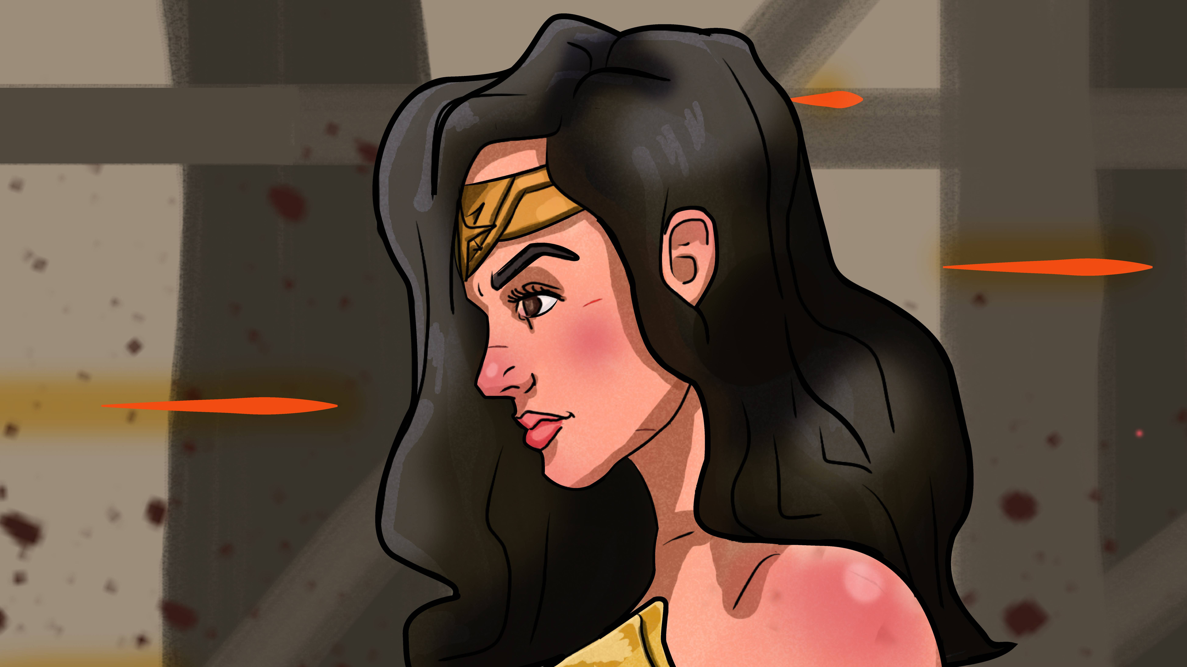 wonder woman cartoonic art 1540746405