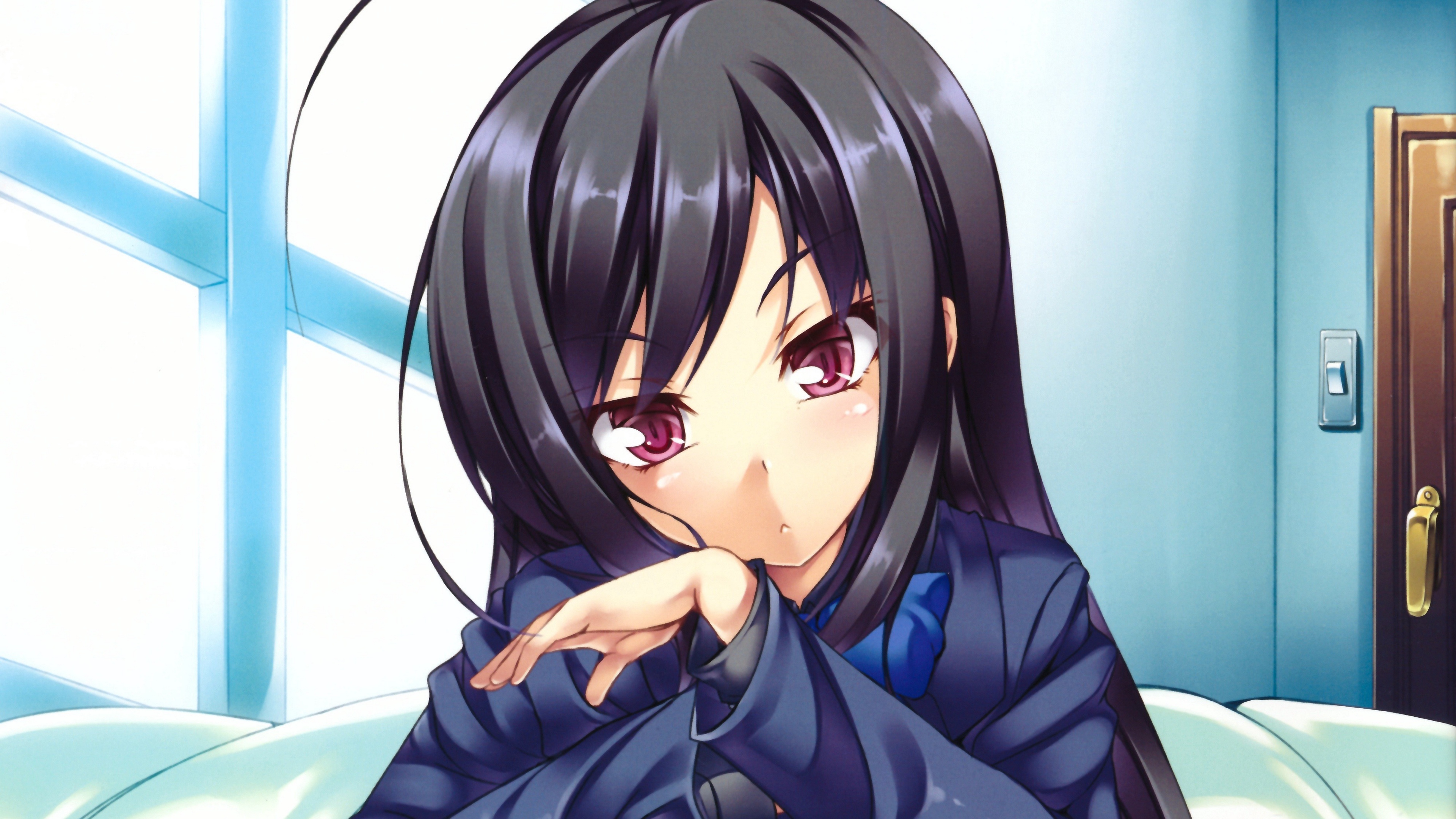 accel world kuro yuki hime brunette face anime 4k 1541976038