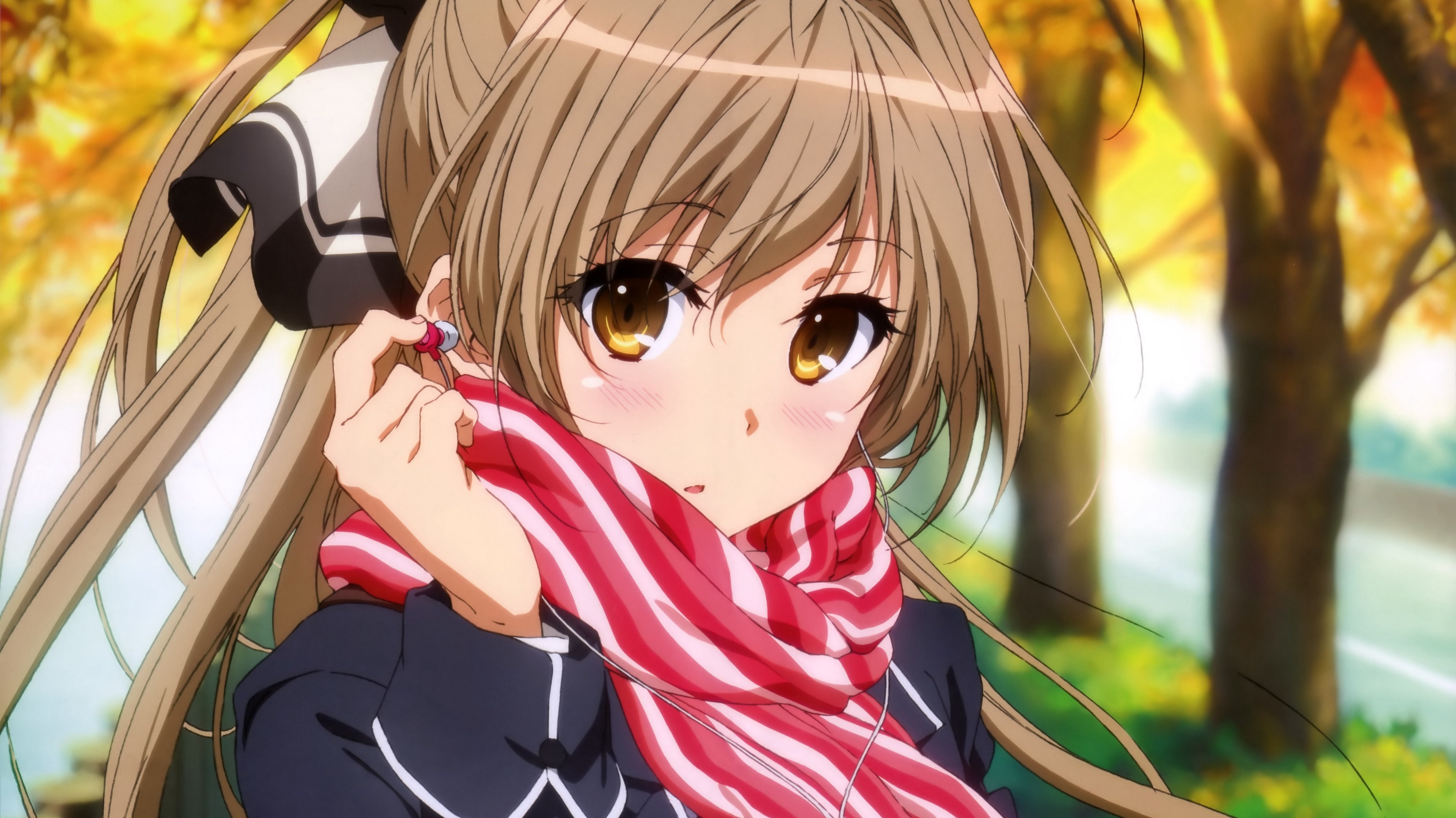 amagi brilliant park sento isuzu schoolgirl headphones wires 4k 1541976042