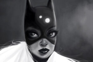 batgirl monochrome art 4k 1543618808