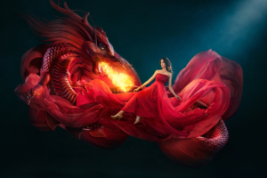 beautiful girl with dragon firing 1541970185