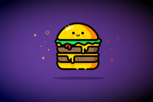 double cheeese burger minimalist 4k 1541970322