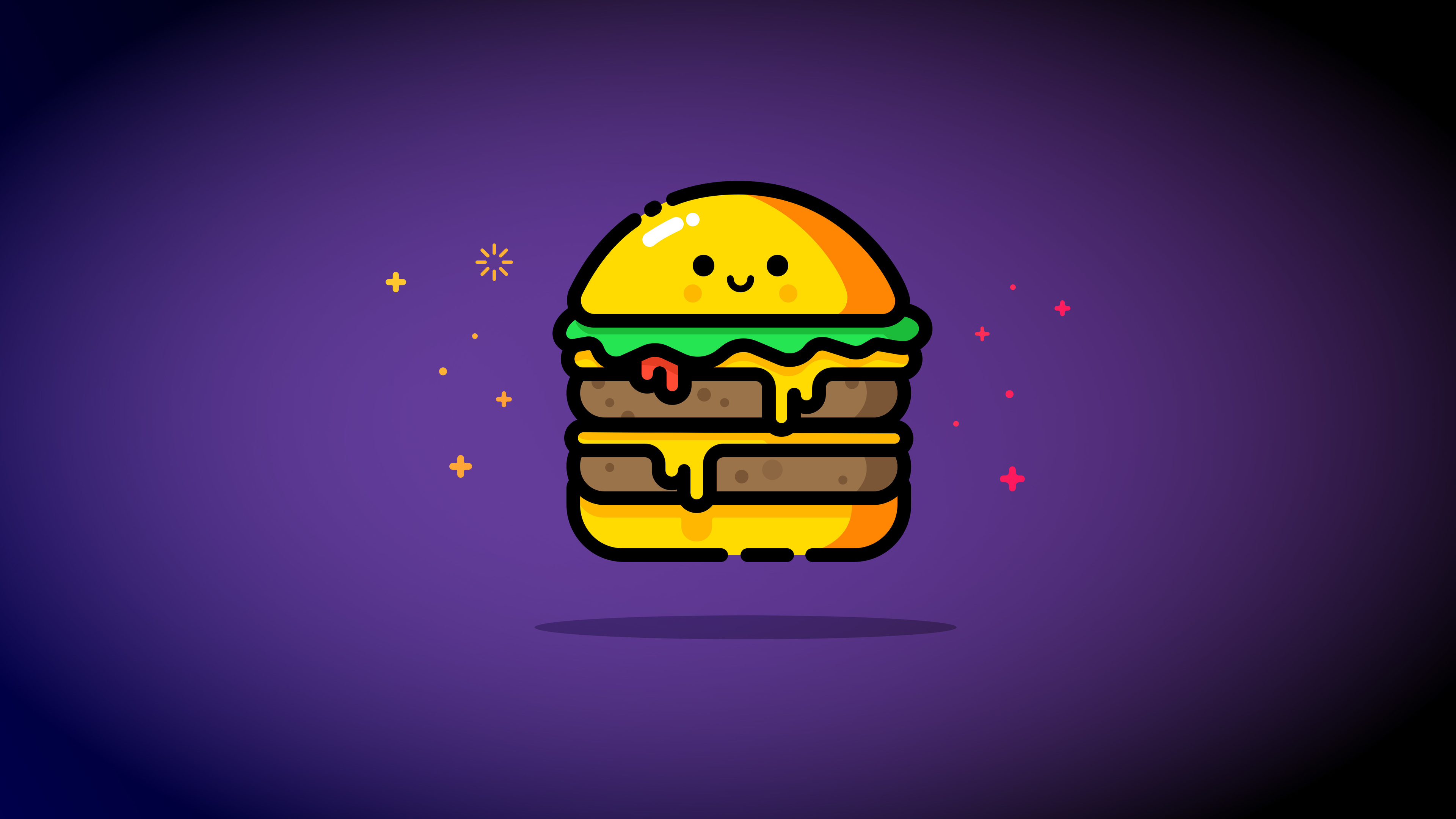 double cheeese burger minimalist 4k 1541970322