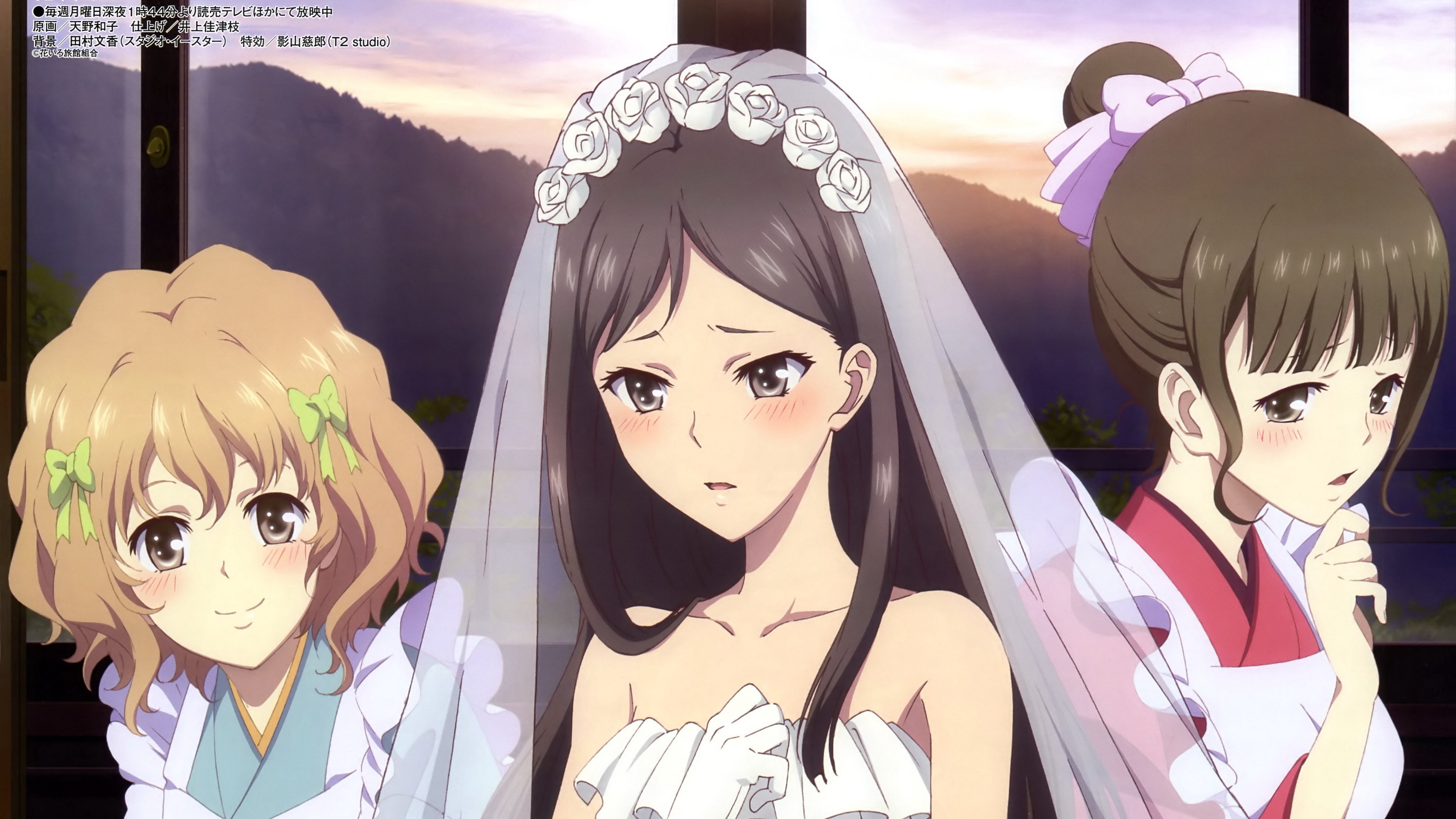 hana saku iroha girls bride veil 4k 1541975484