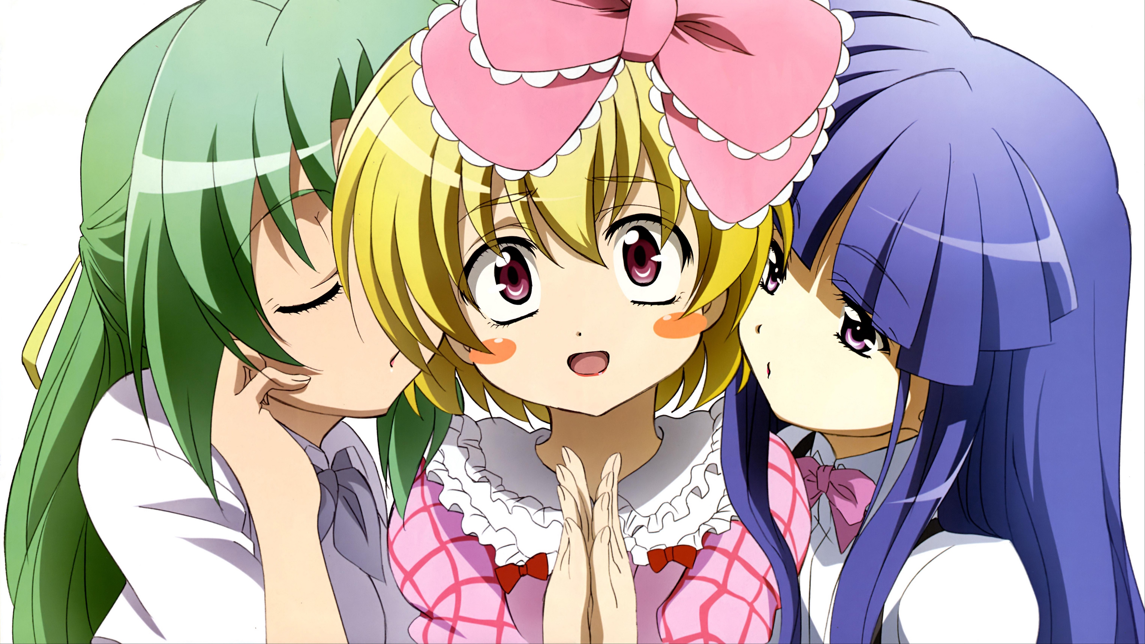 higurashi no naku koro ni girls communication smile blush 4k 1541975498