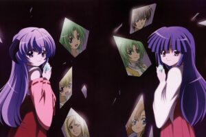 higurashi no naku koro ni girls mirror reflection 4k 1541975595