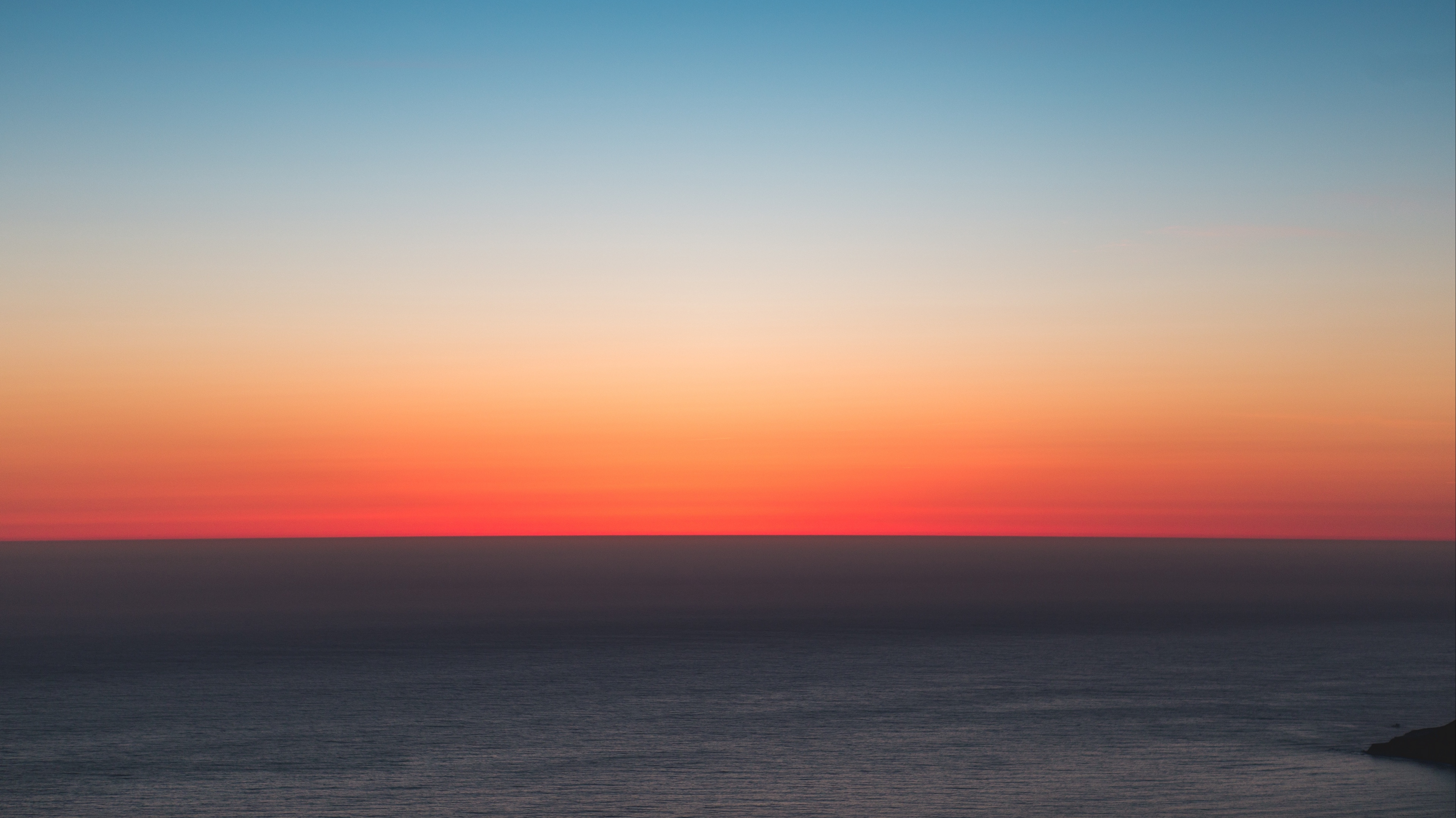 Wallpaper 4k horizon, sea, sunset, sky 4k Wallpaper