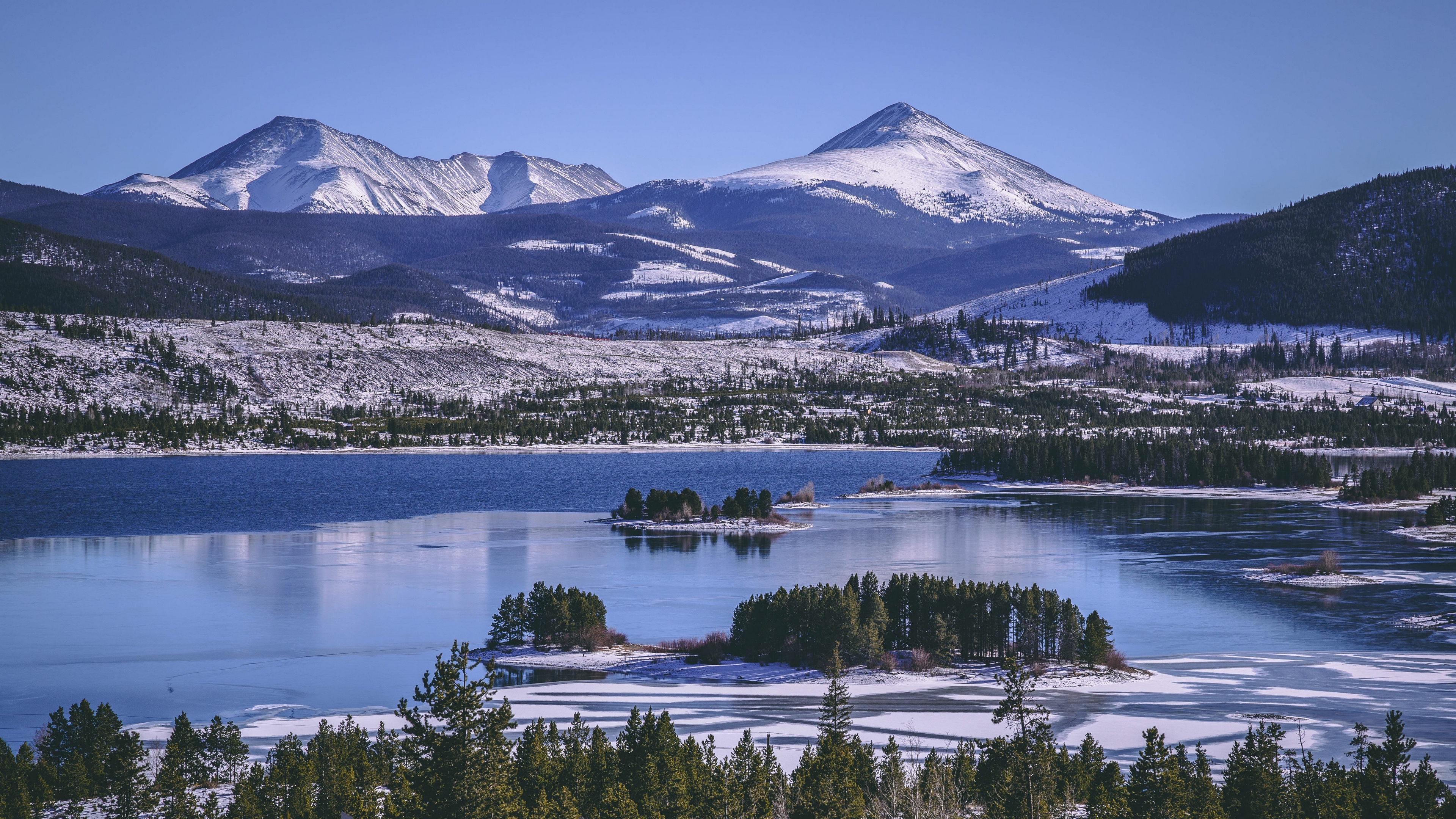 keystone united states lake mountains winter 4k 1541117858