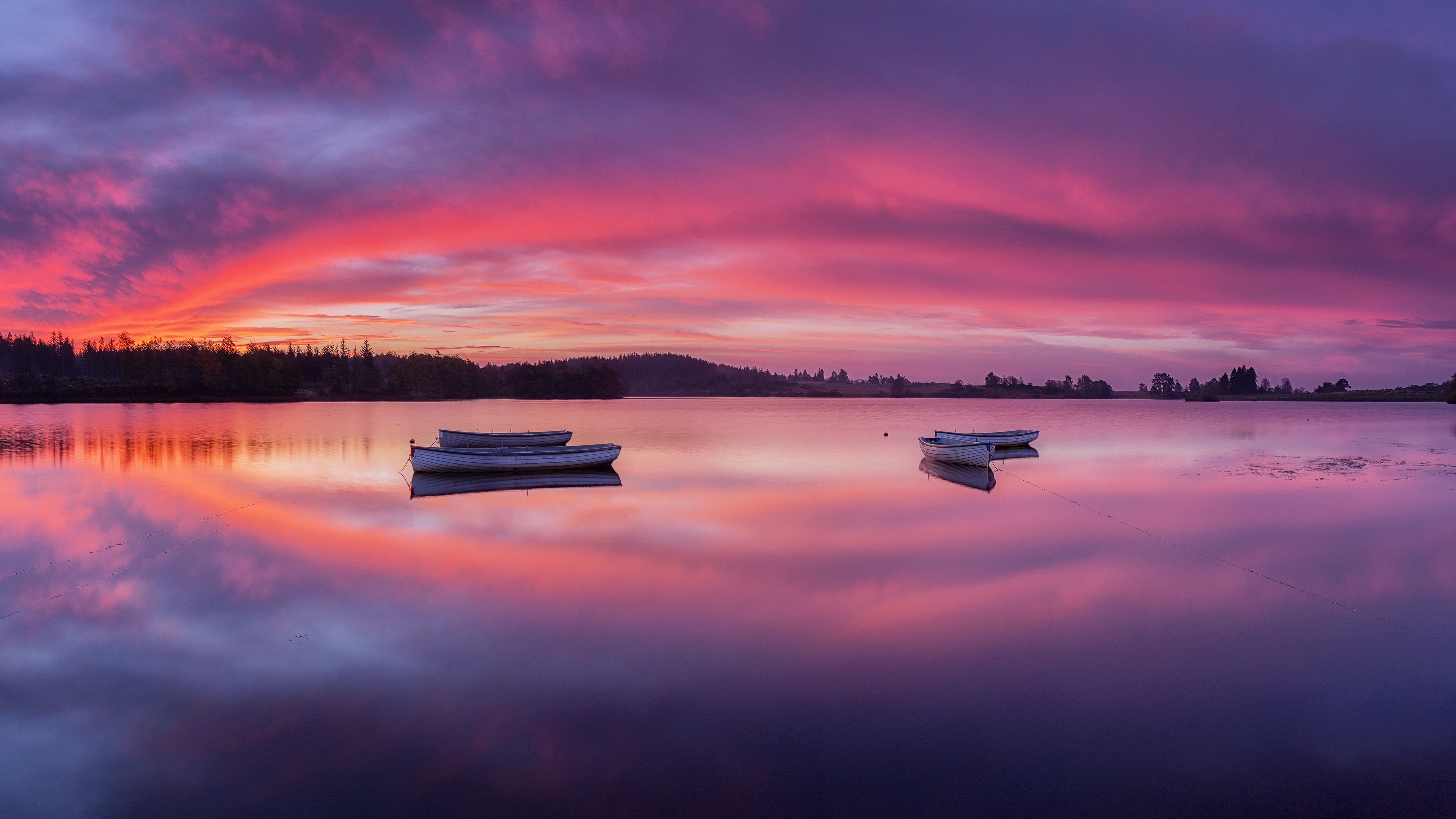 lake boats dawn scotland loch lomond trossachs 4k 1541116811