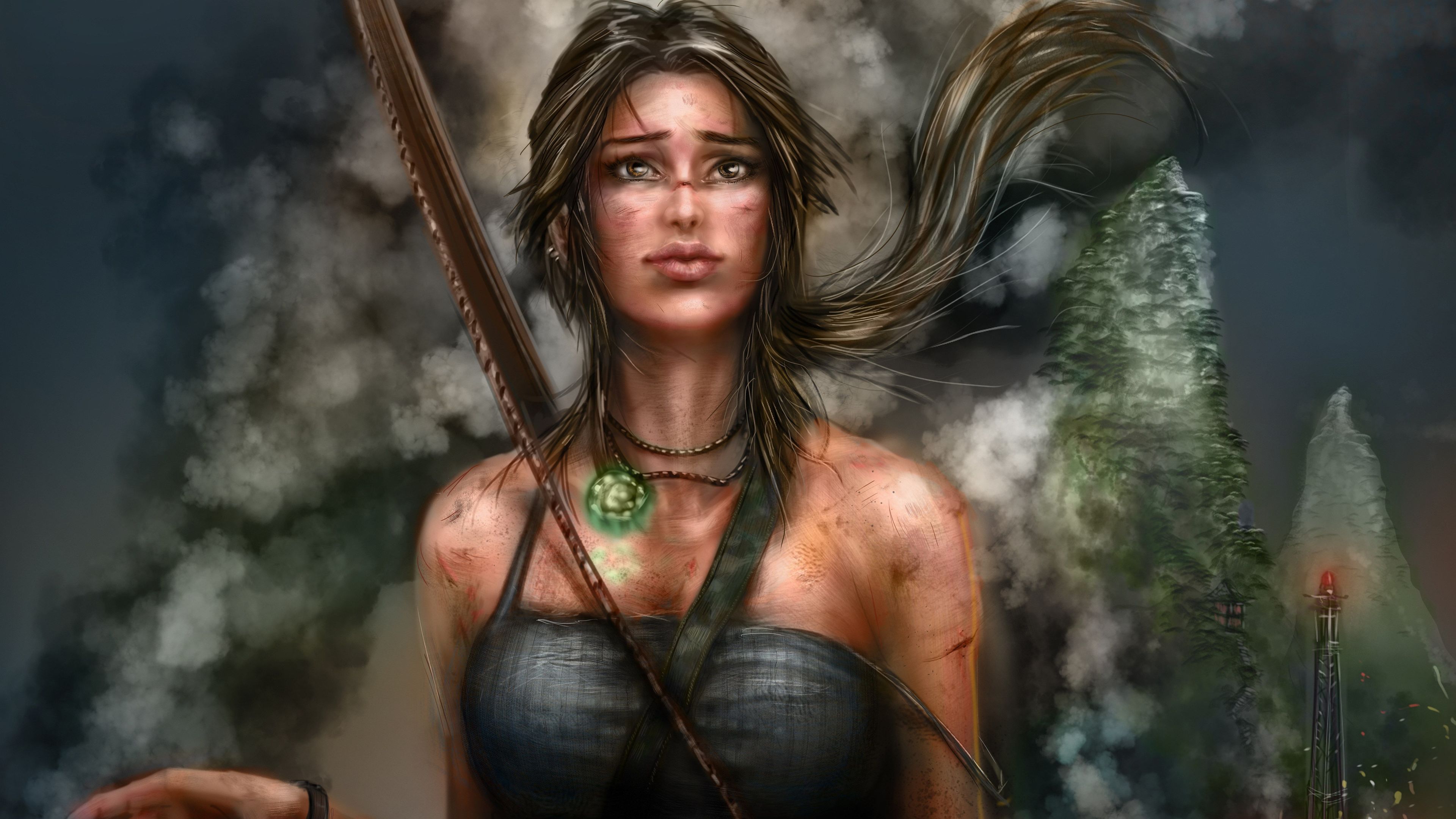 lara croft artworks 4k 1541295338