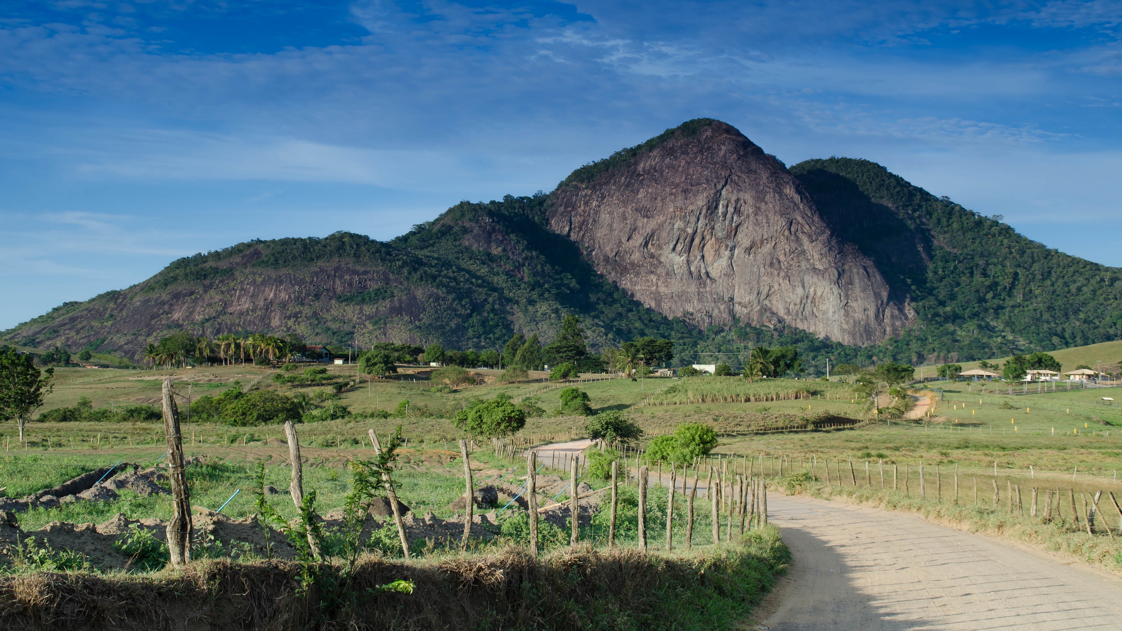 mountain hill pathway fence 4k 1541113996