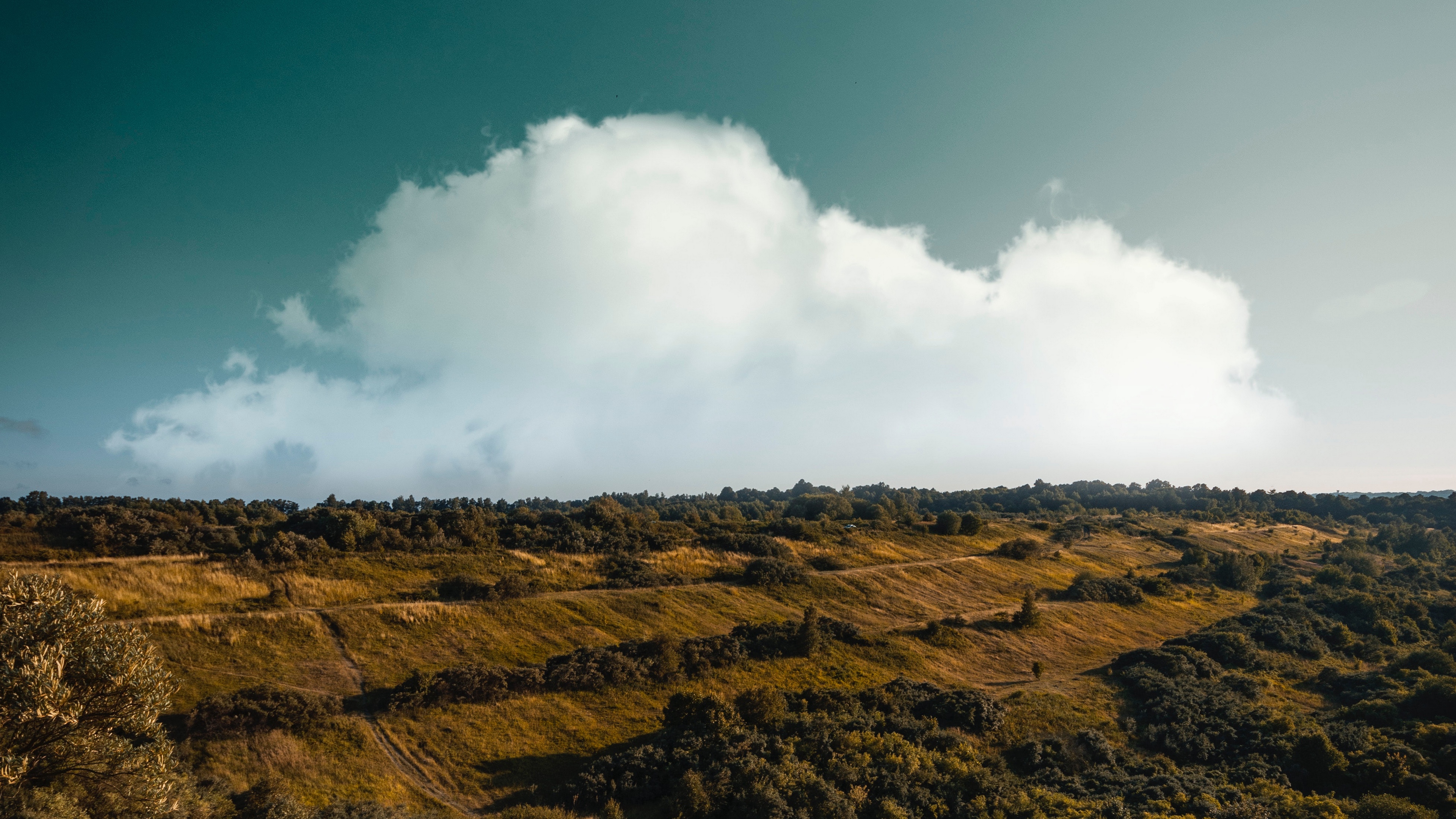 mountain sunrise clouds grass 4k 1541115410