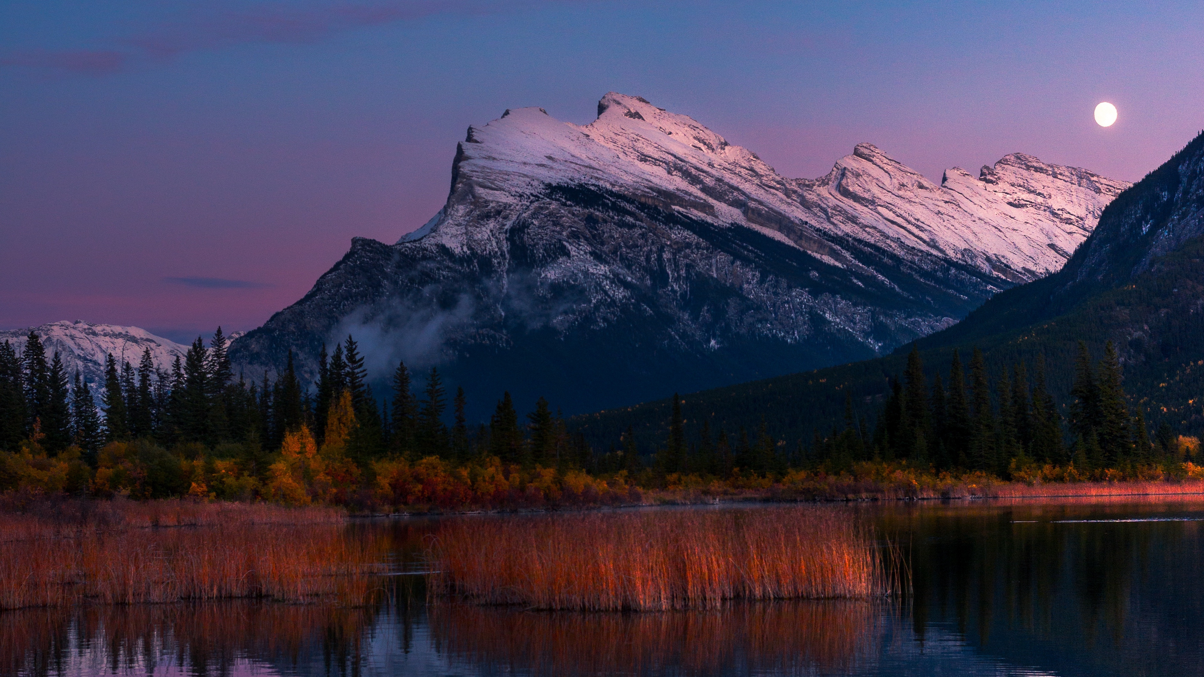 mountains lake reflection 4k 1541116176