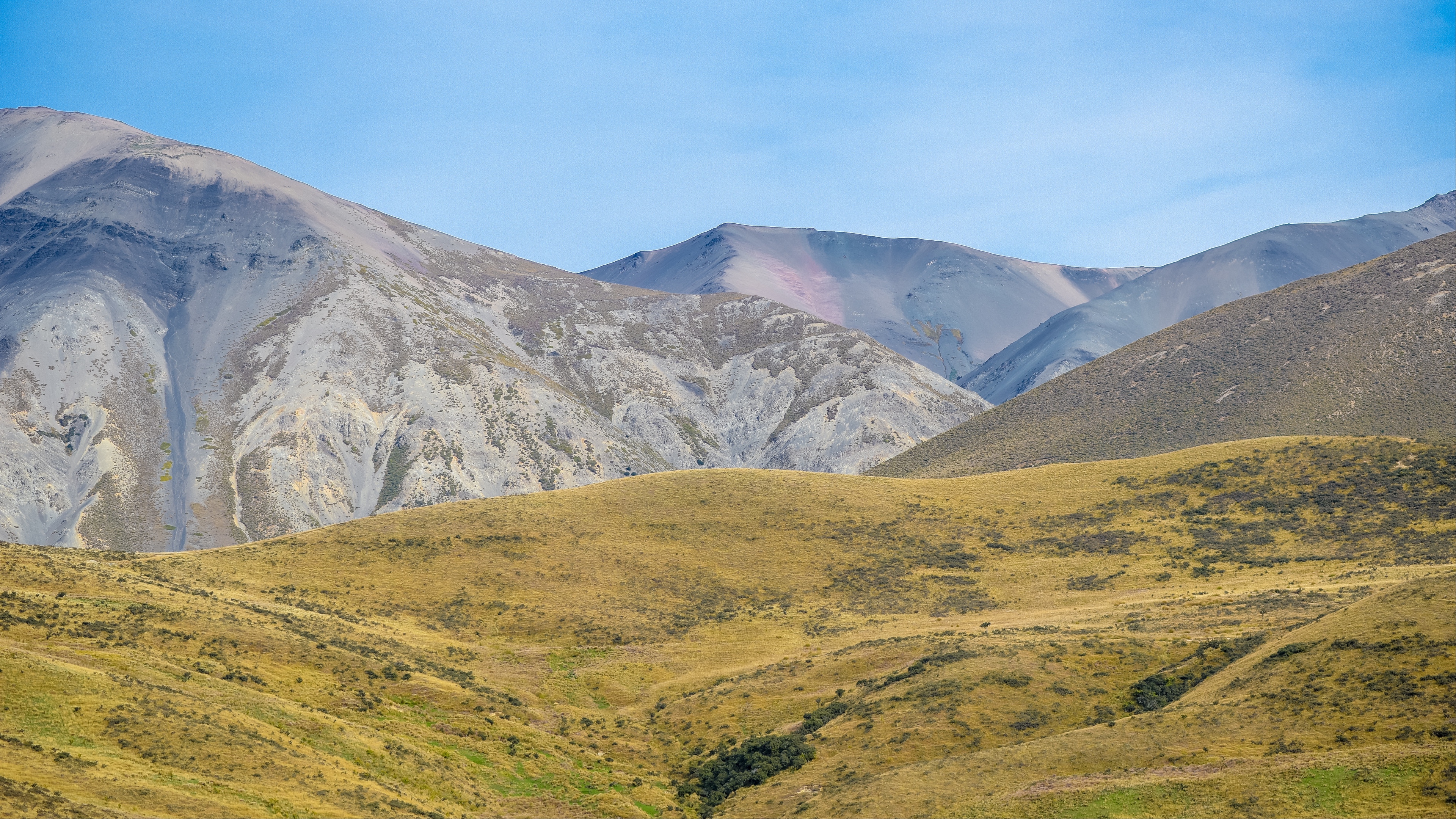 mountains mountain range hill grass 4k 1541117717