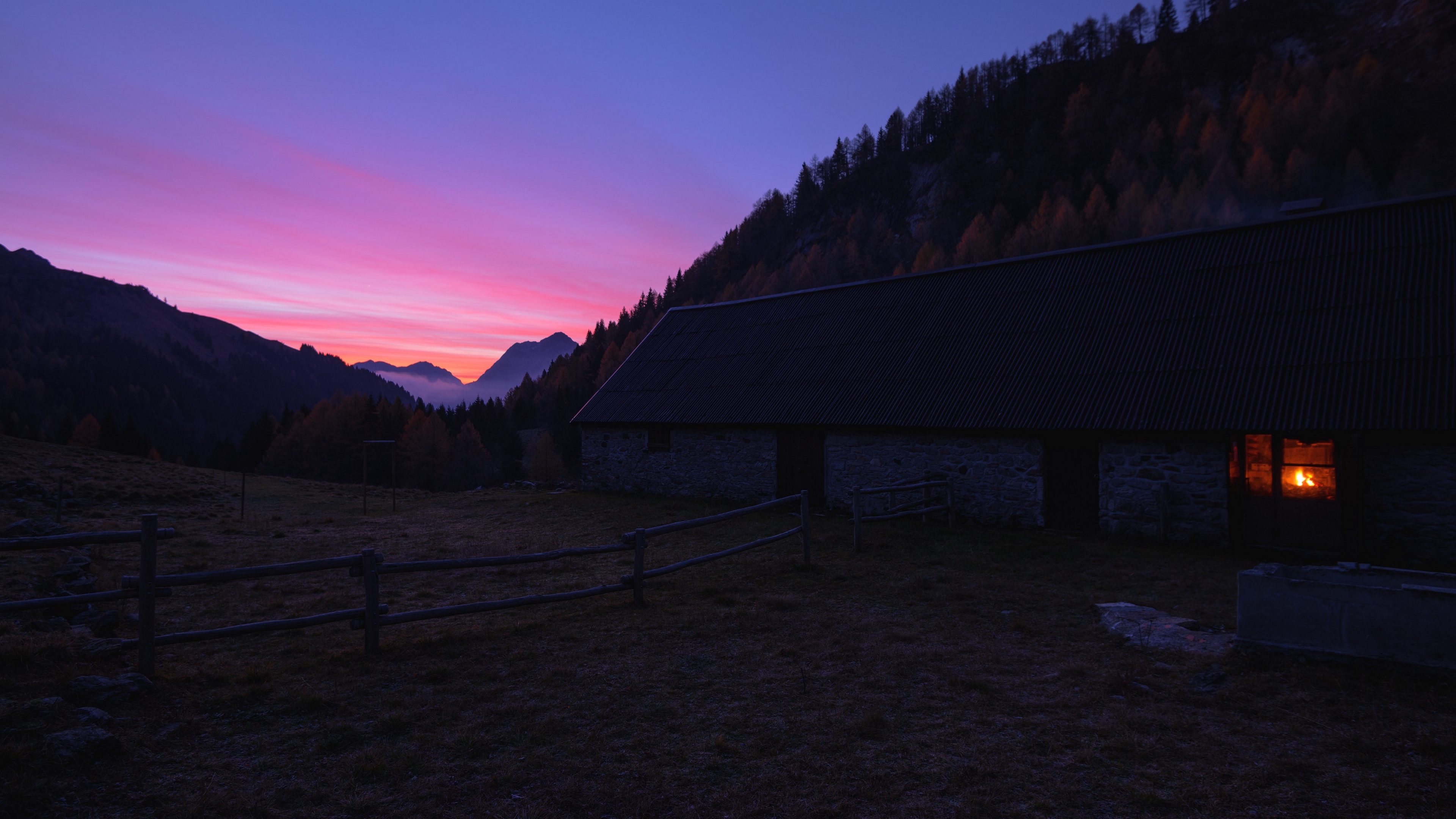 mountains night sky 4k 1541114158