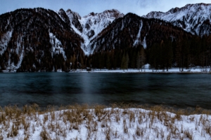 mountains snow shore winter 4k 1541115902