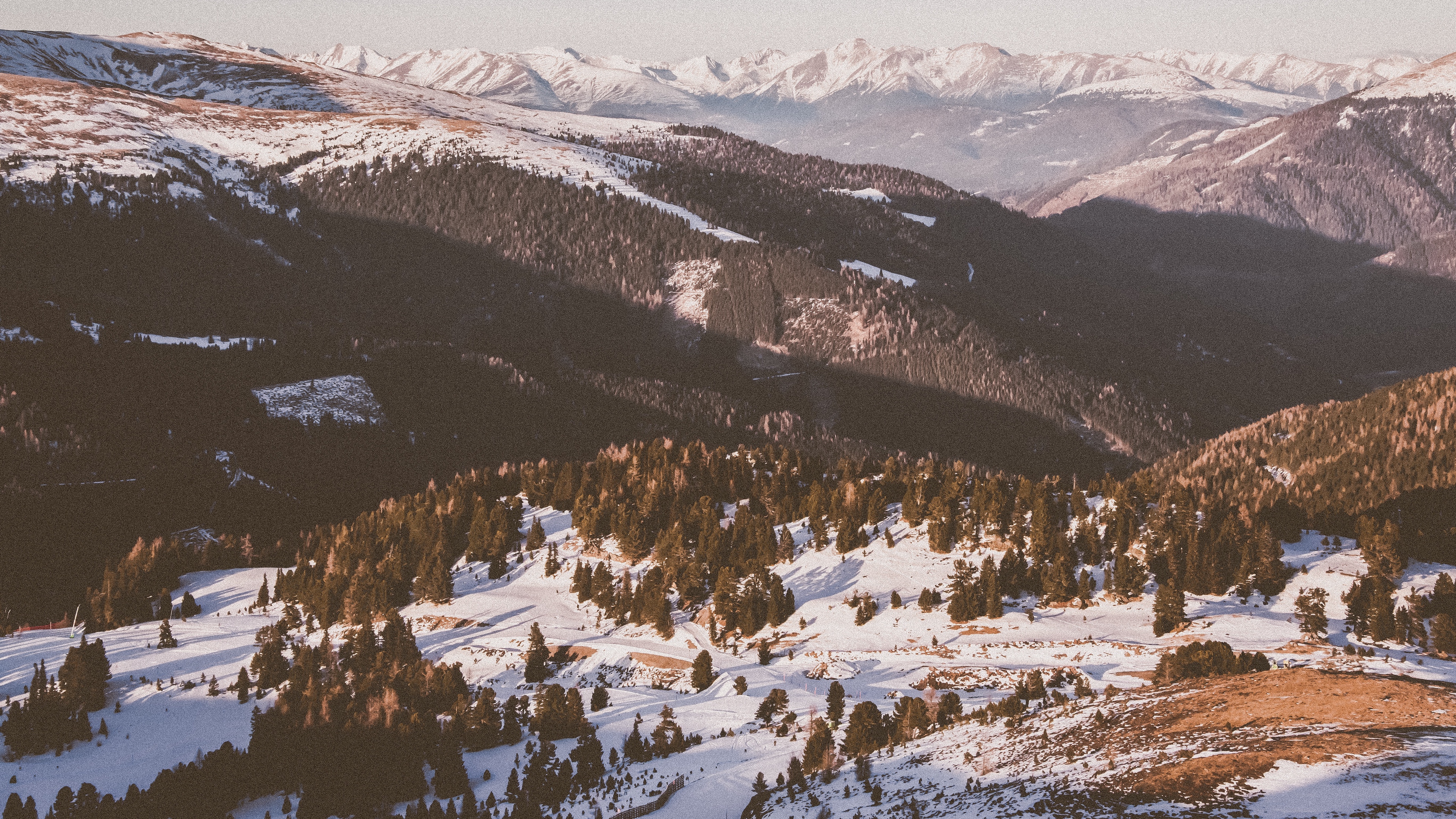 mountains valley snow winter 4k 1541116357