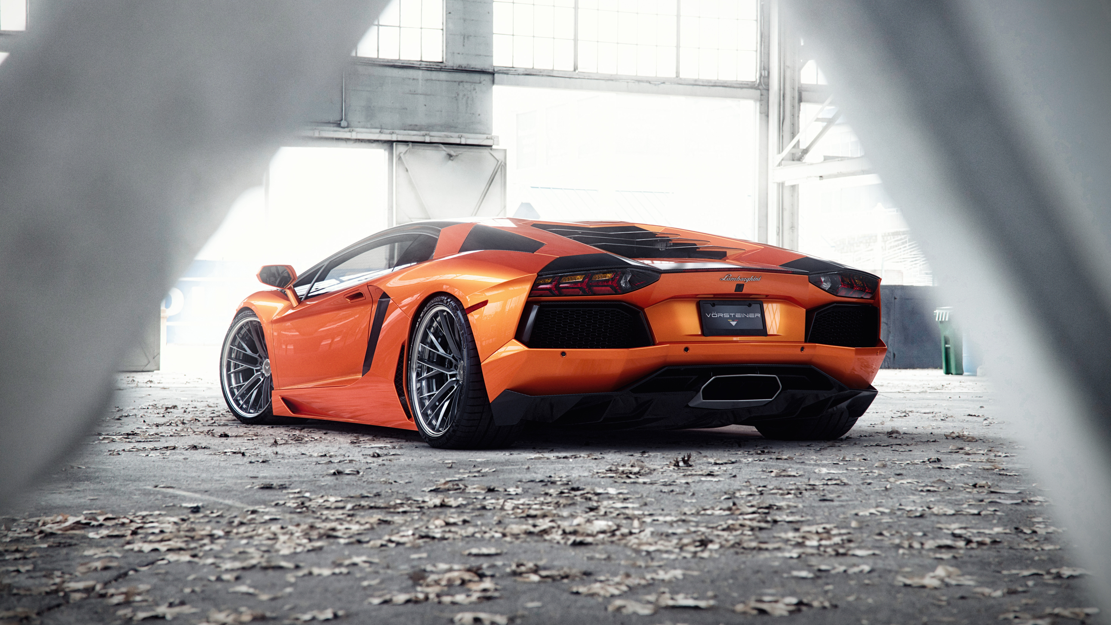 orange lamborghini aventador 4k 1541968984