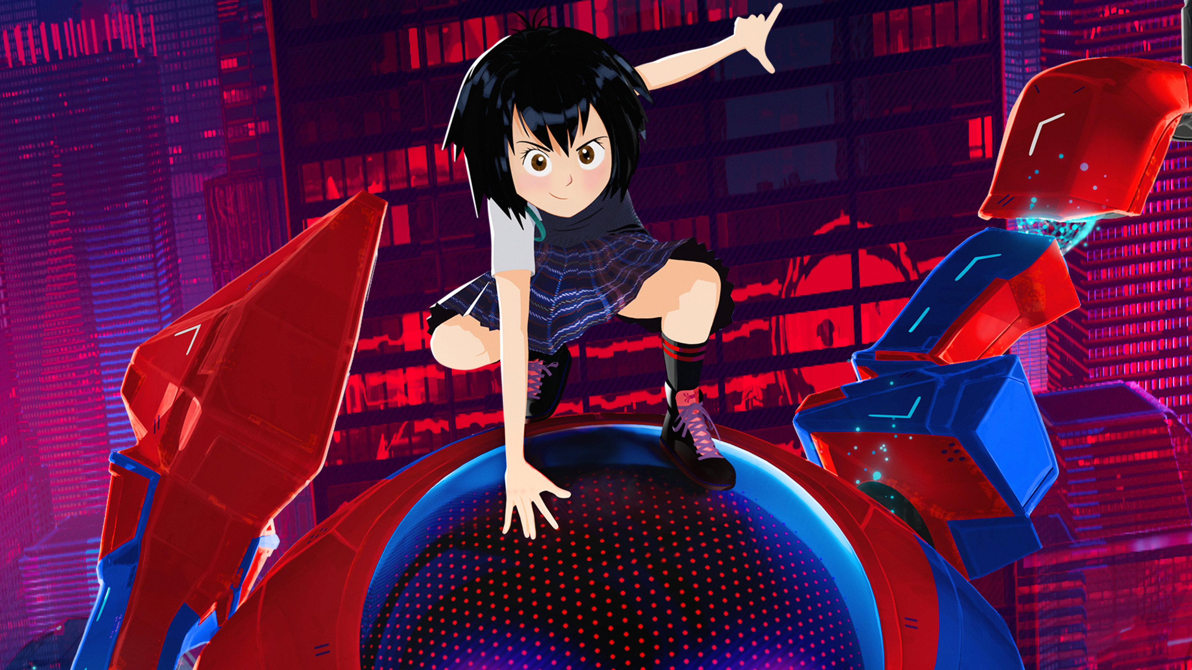 Peni Parker And Sp Dr In Spider Man Into The Spider Verse Official Poster 4k