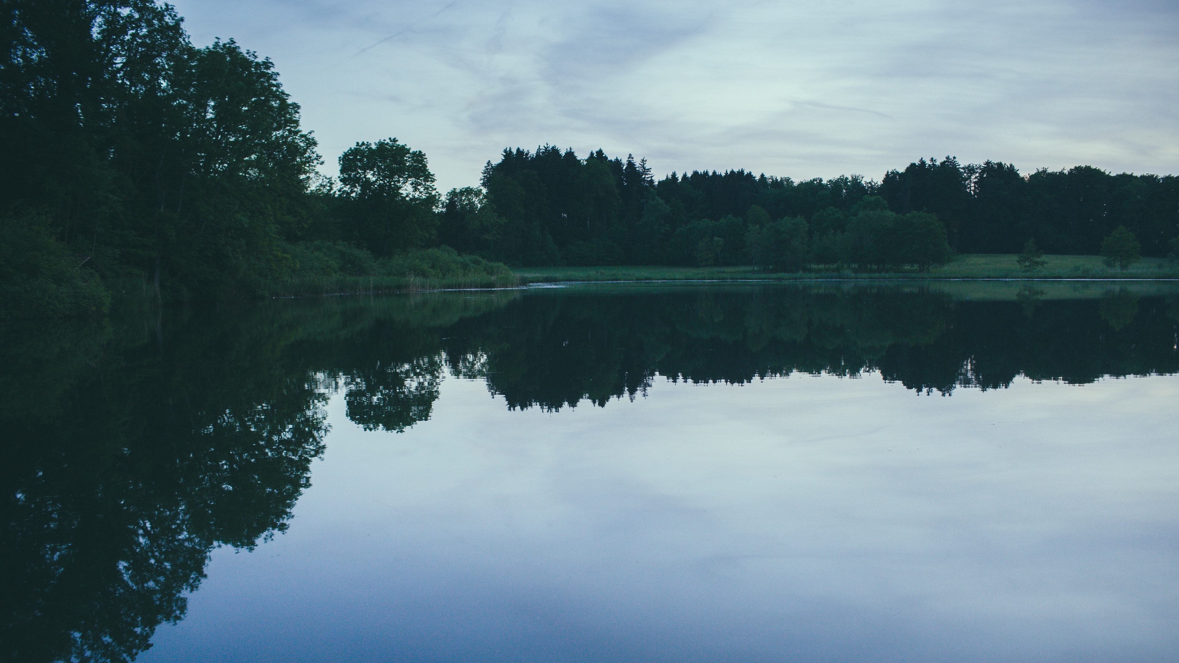 river trees evening 4k 1541117806