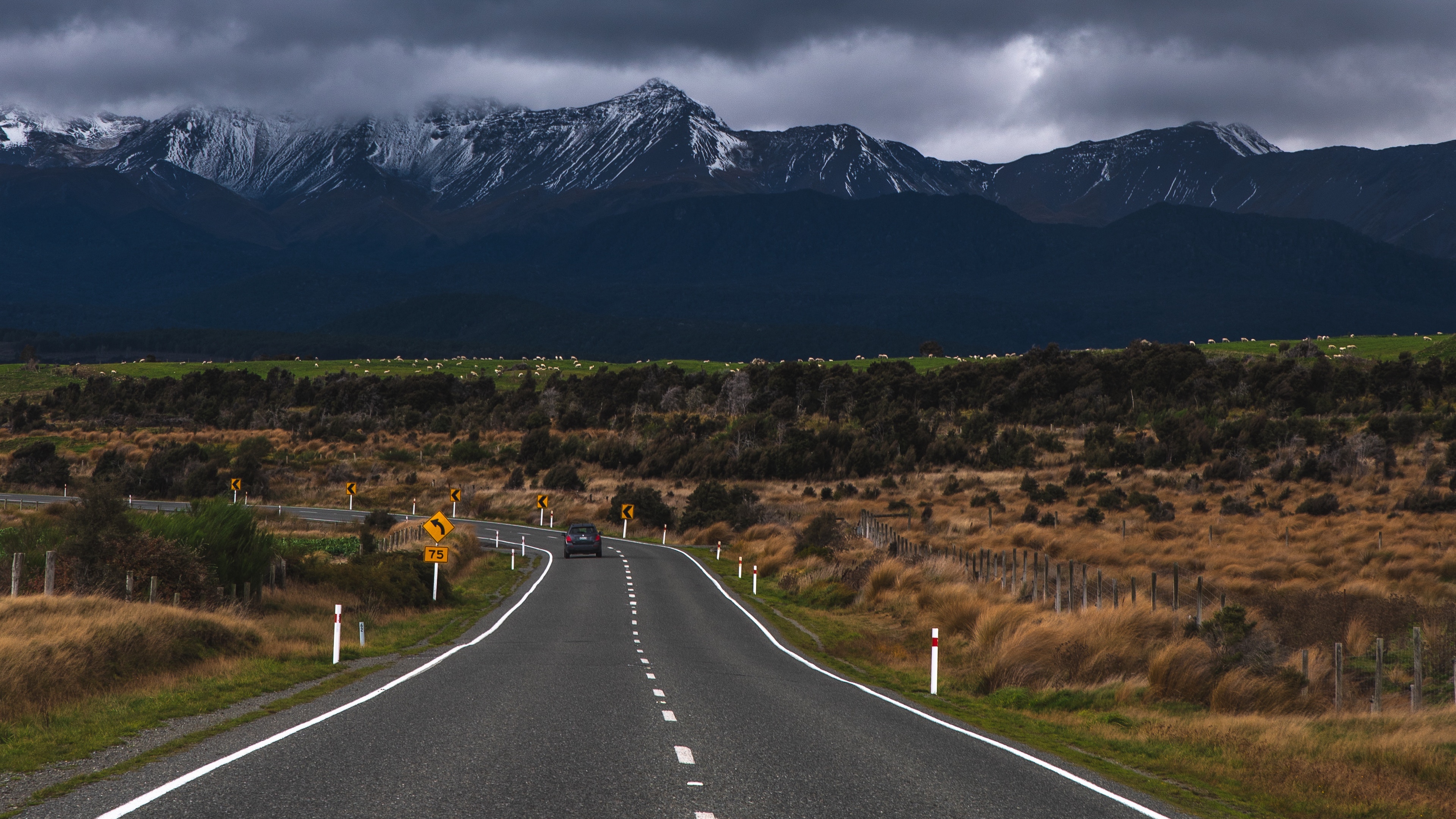 road counting mountain te anau new zealand 4k 1541115429