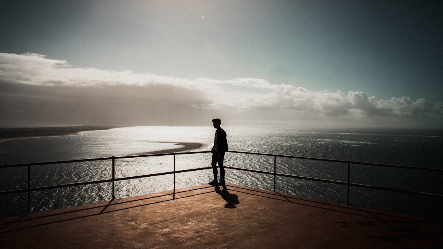 silhouette, loneliness, sea, sunset, setubal, portugal 4k - Free 4k ...