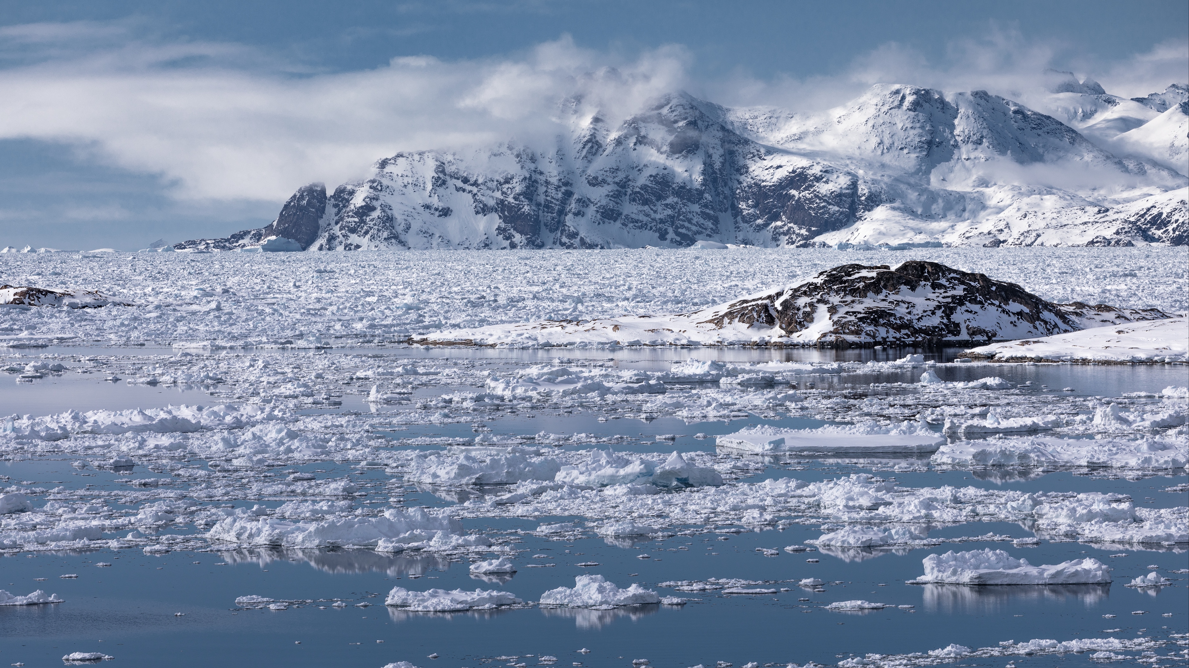 snow ice sea greenland 4k 1541115603