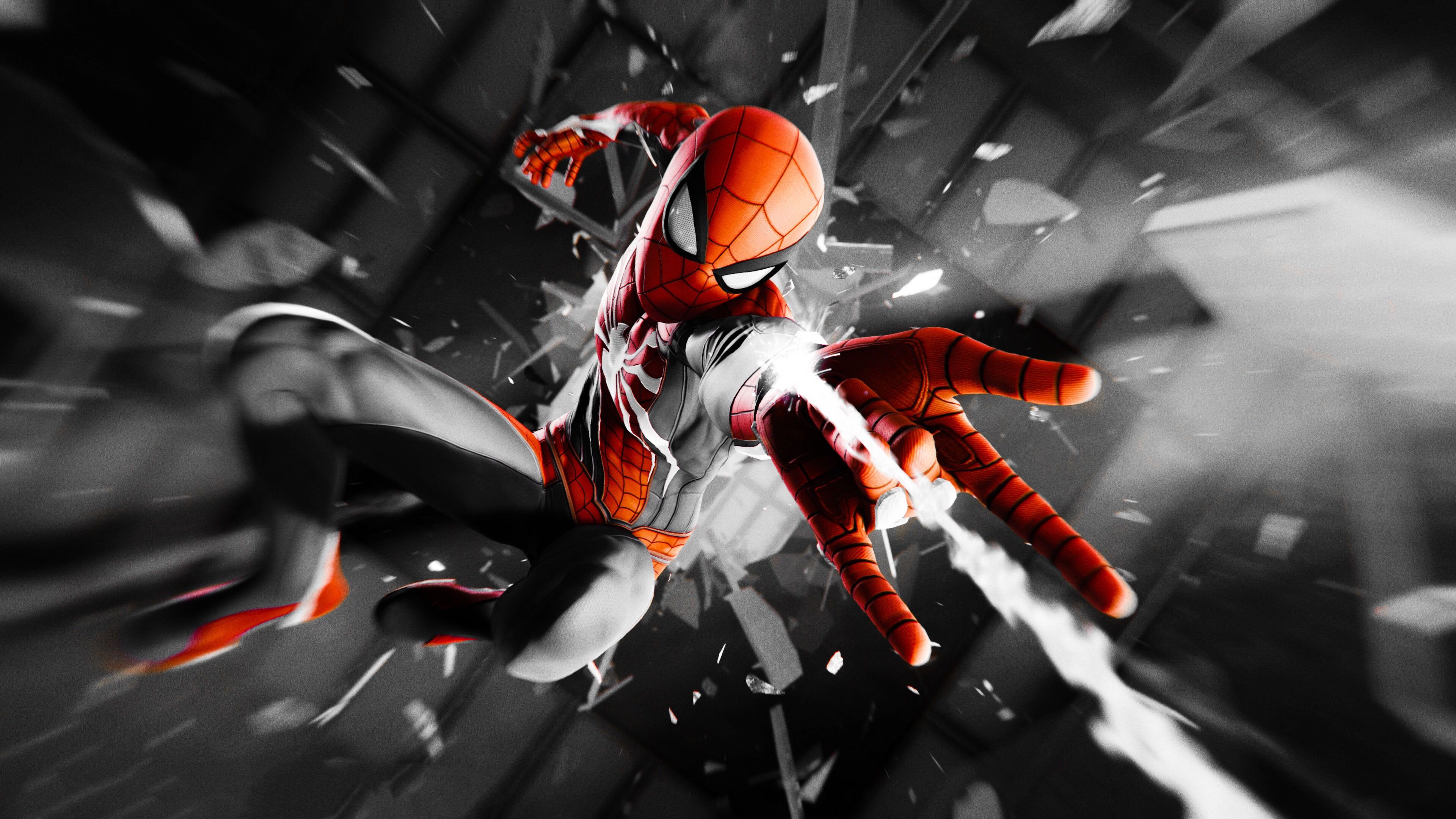 spiderman 4k monochrome 1543620351