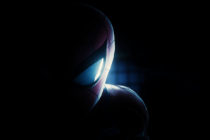 spiderman half mask face closeup 4k 1541295039