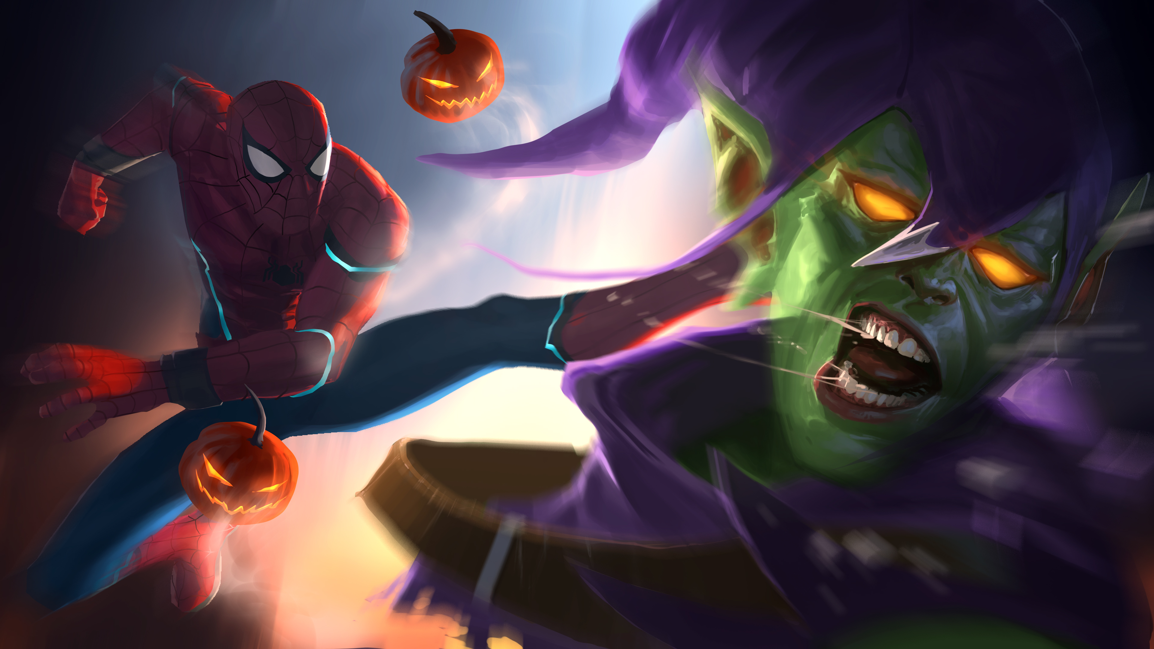 Wallpaper 4k Spiderman Kicking Goblin 4k Wallpapers Behance