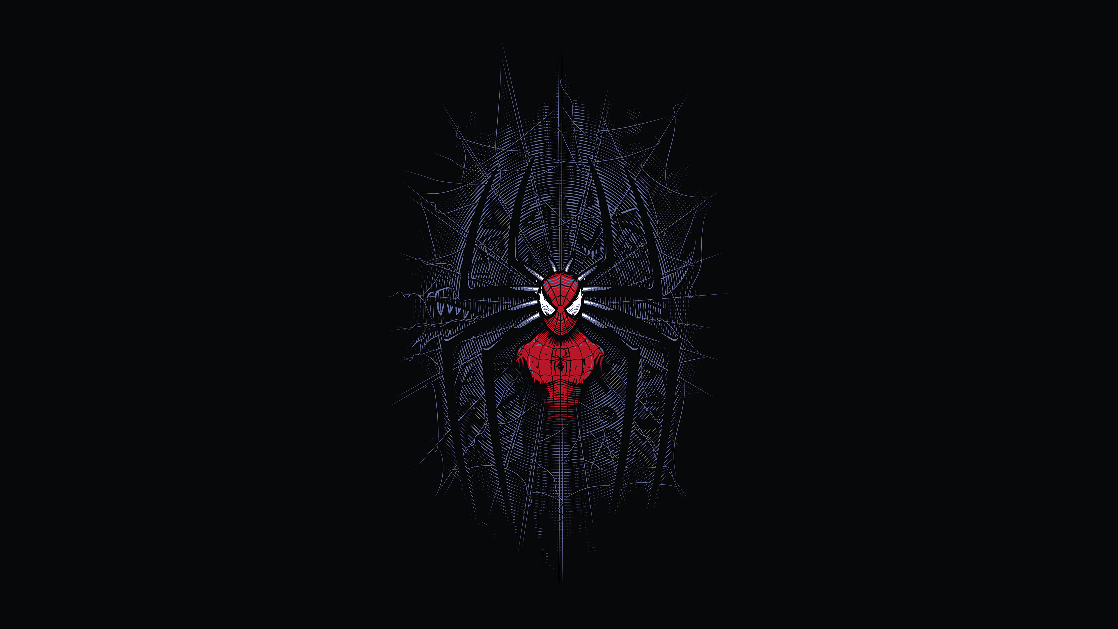 spiderman minimalist digital art 4k 1541294525