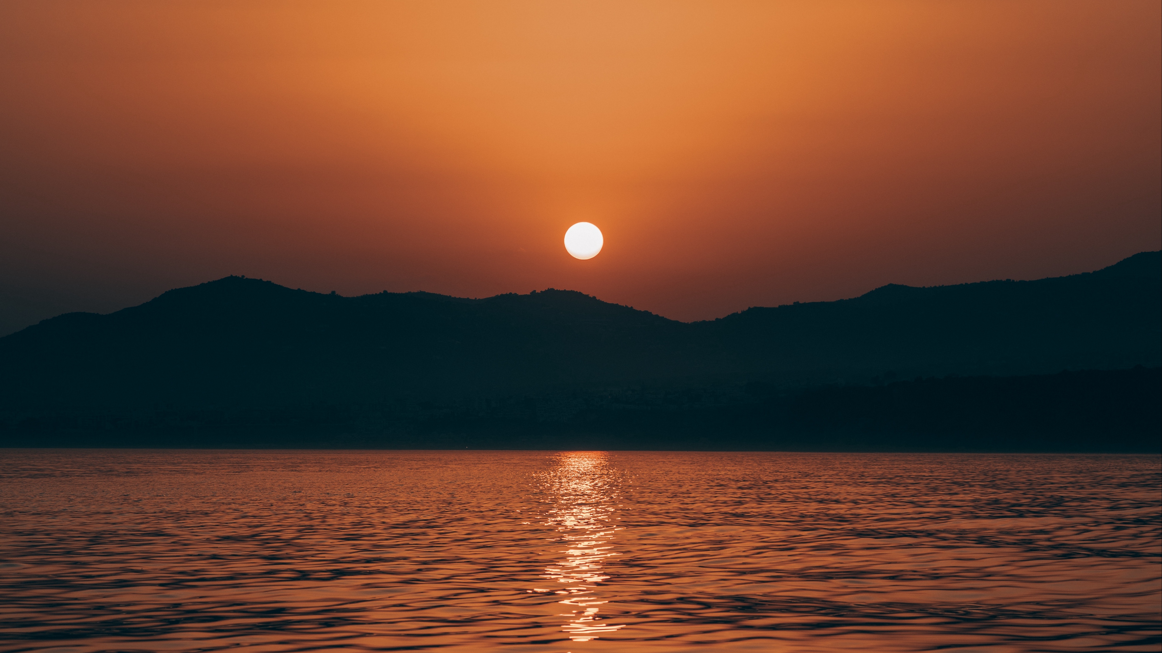 sunset sea skyline nerja spain 4k 1541115527