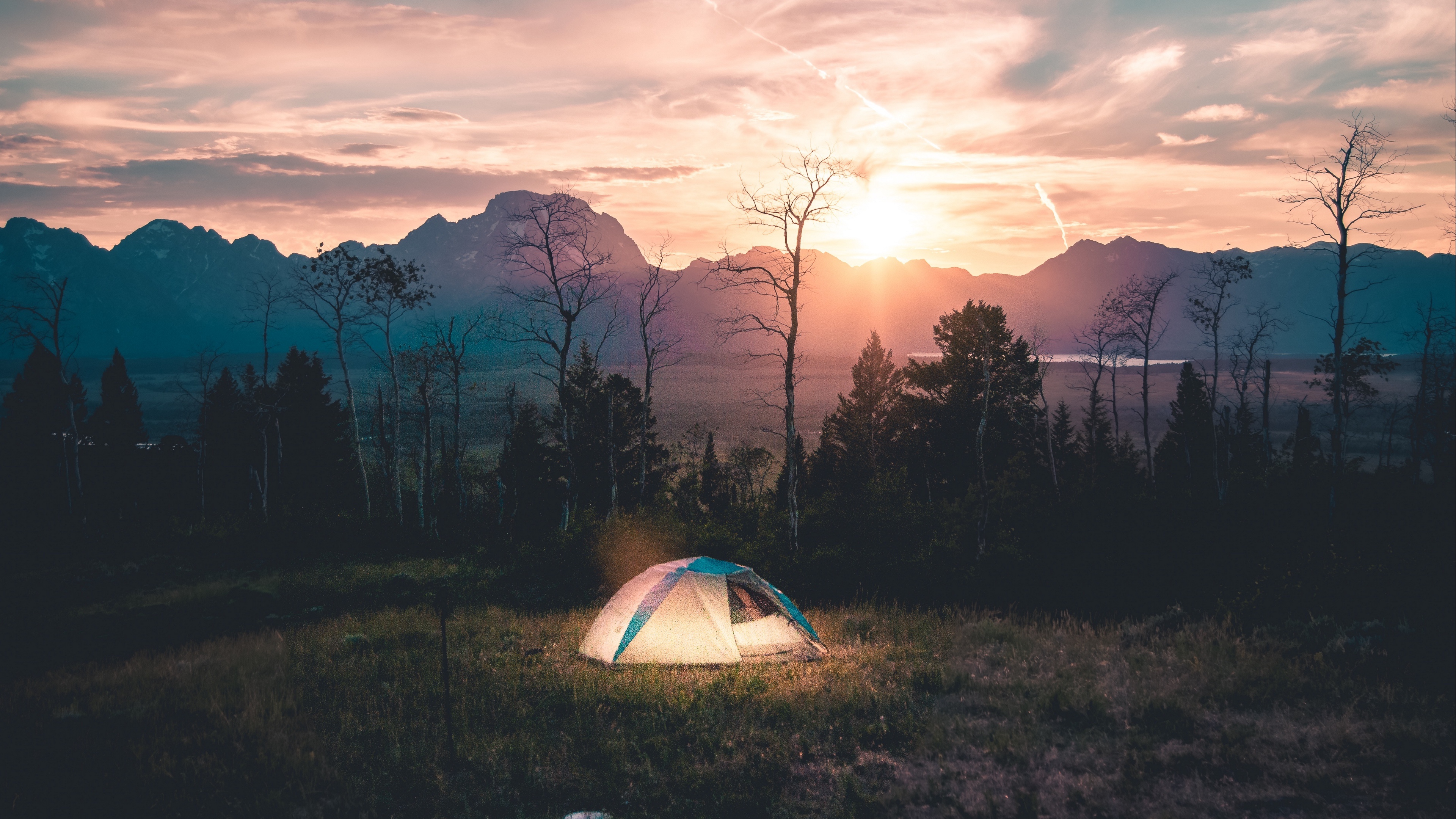 tent camping landscape 4k 1541114049