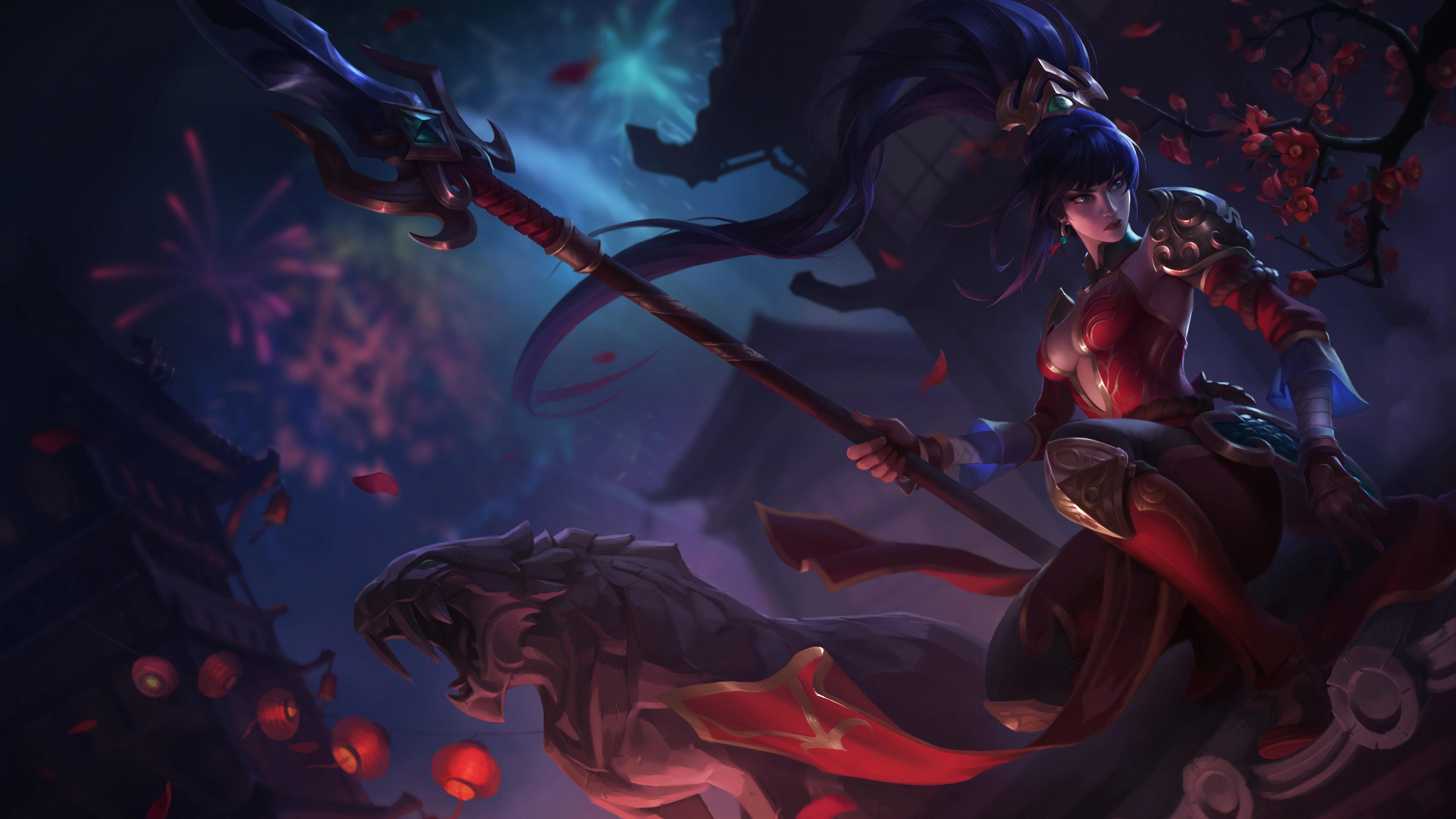 warring kingdoms nidalee league of legends 8k 1541294797