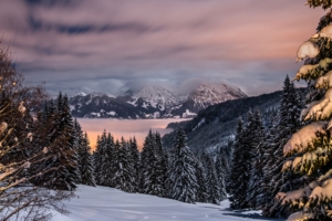 winter mountains snow trees bavaria germany 4k 1541113525