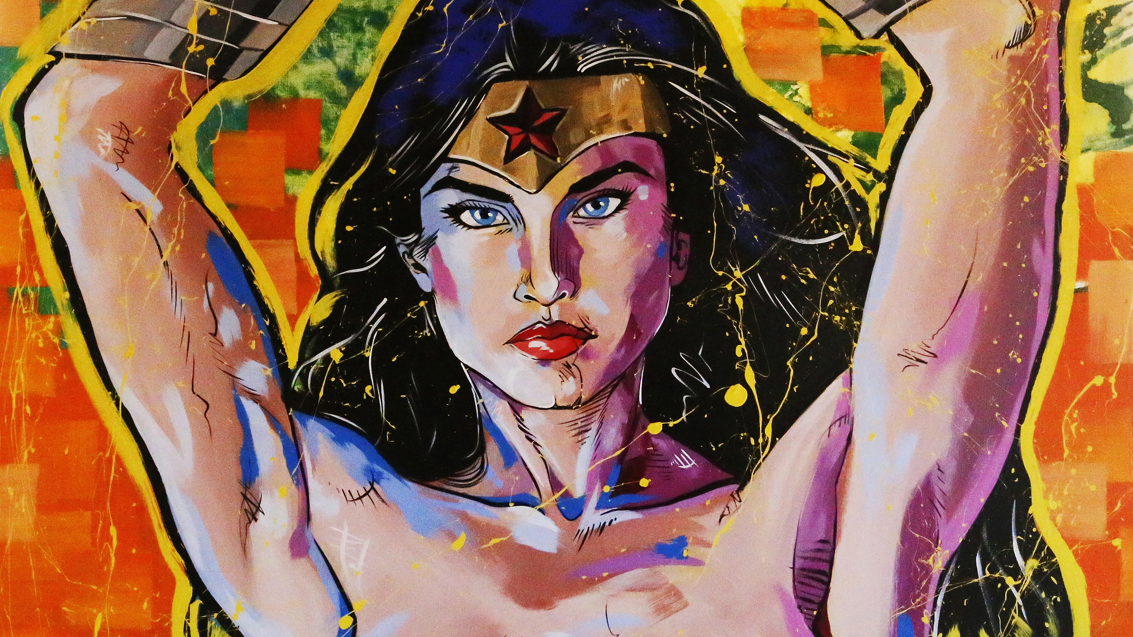 wonder woman painting art 4k 1543619987