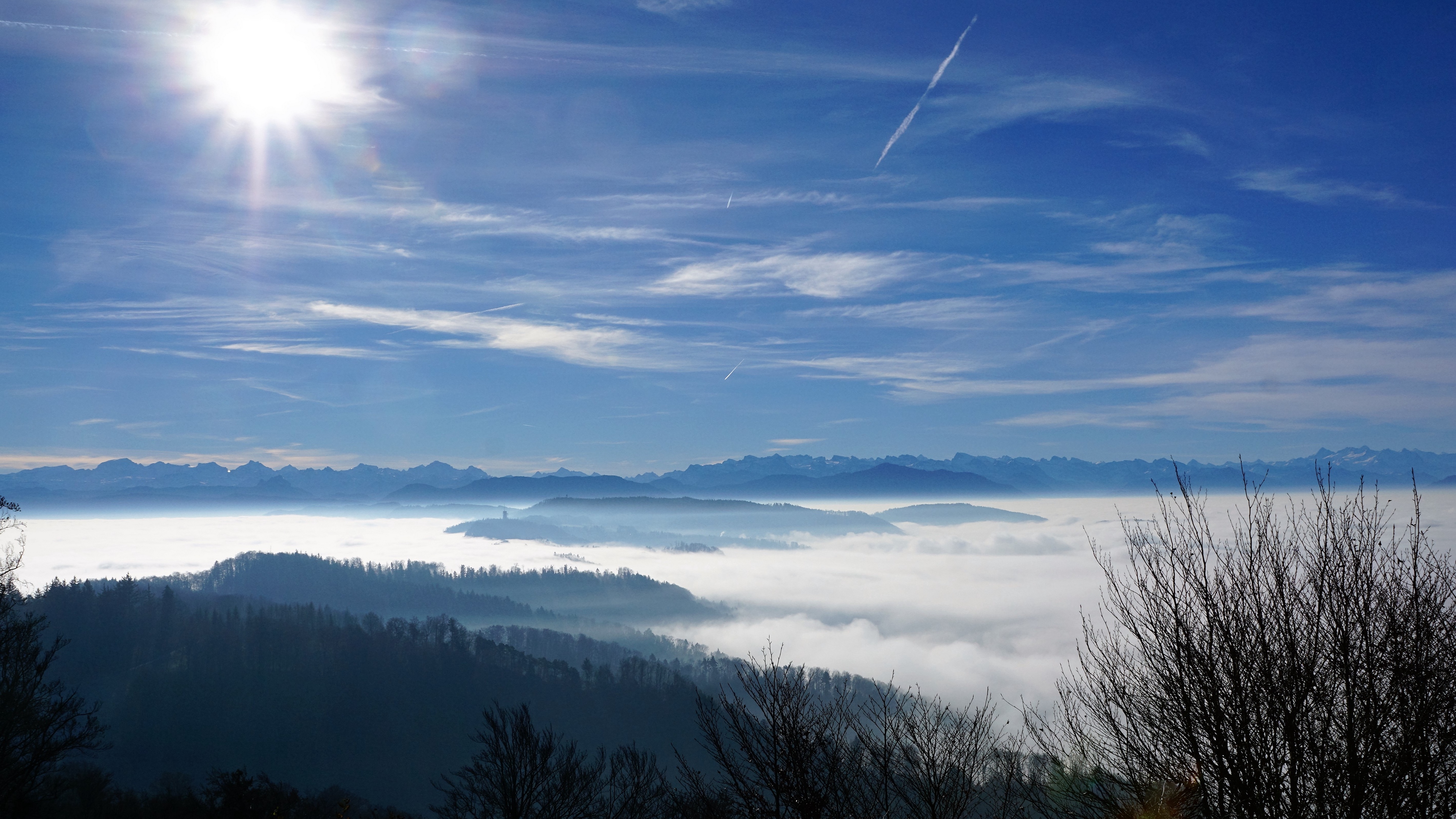 zurich switzerland mountain fog 4k 1541114762