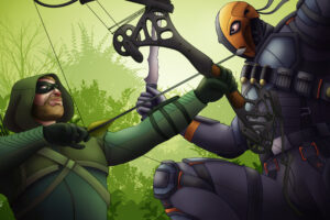 arrow vs deathstroke 4k 1544286636